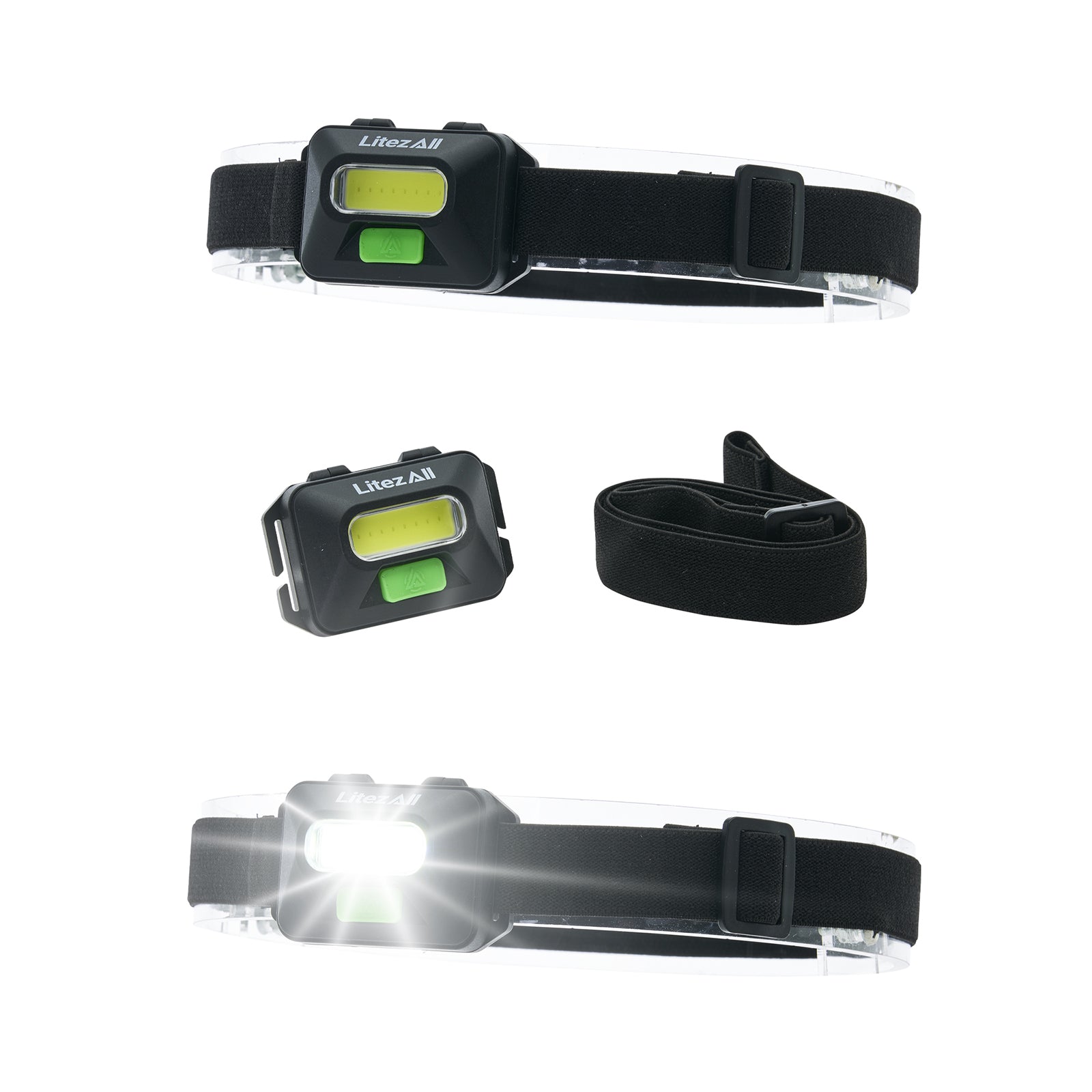 LitezAll® Economy Headlamp 3 Pack 28615 - LA - 150LMHL - 8 - 16 - LitezAll - Headlamps - 3