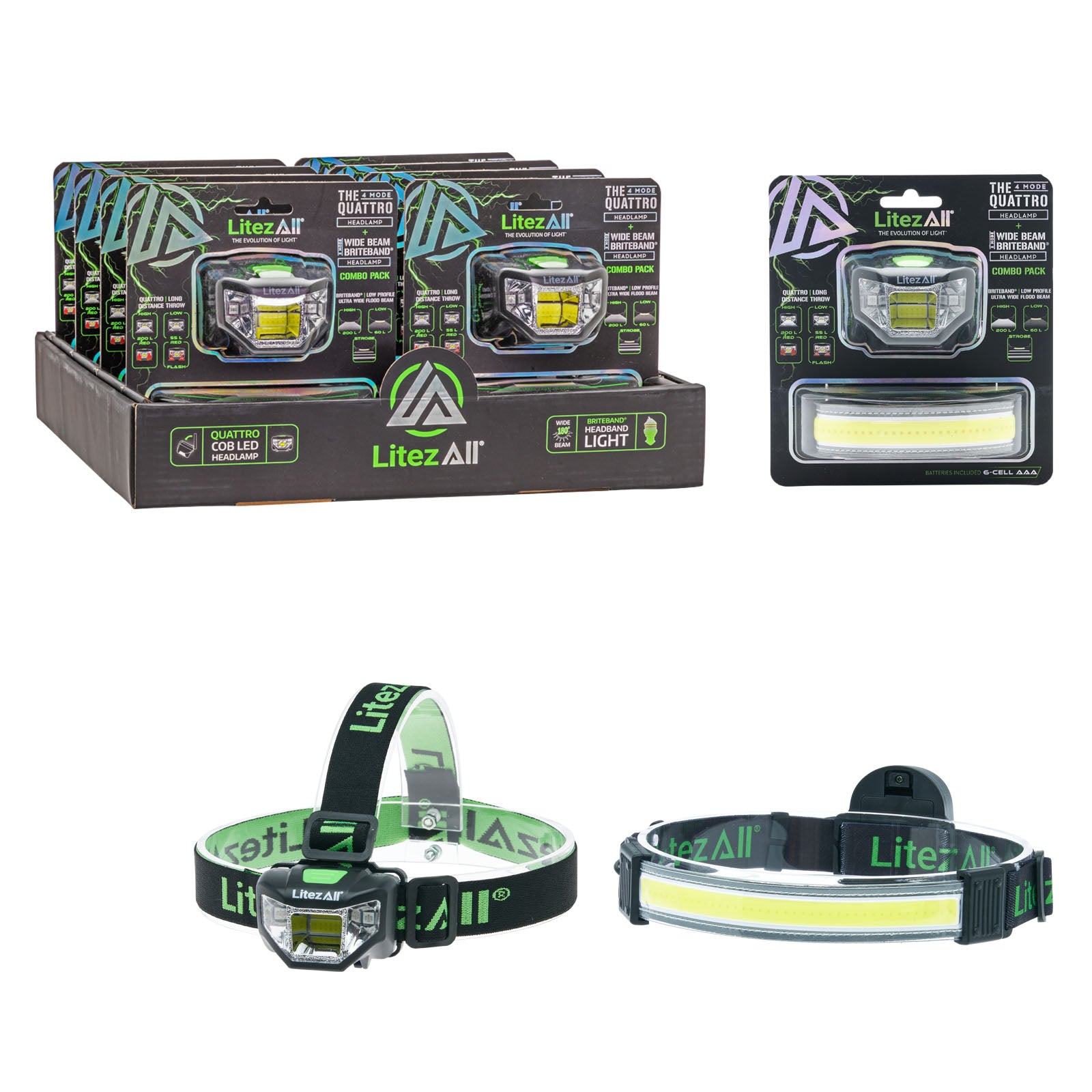 LitezAll Briteband Headlamp + 4 - Mode Headlamp - LitezAll - Combos - 1