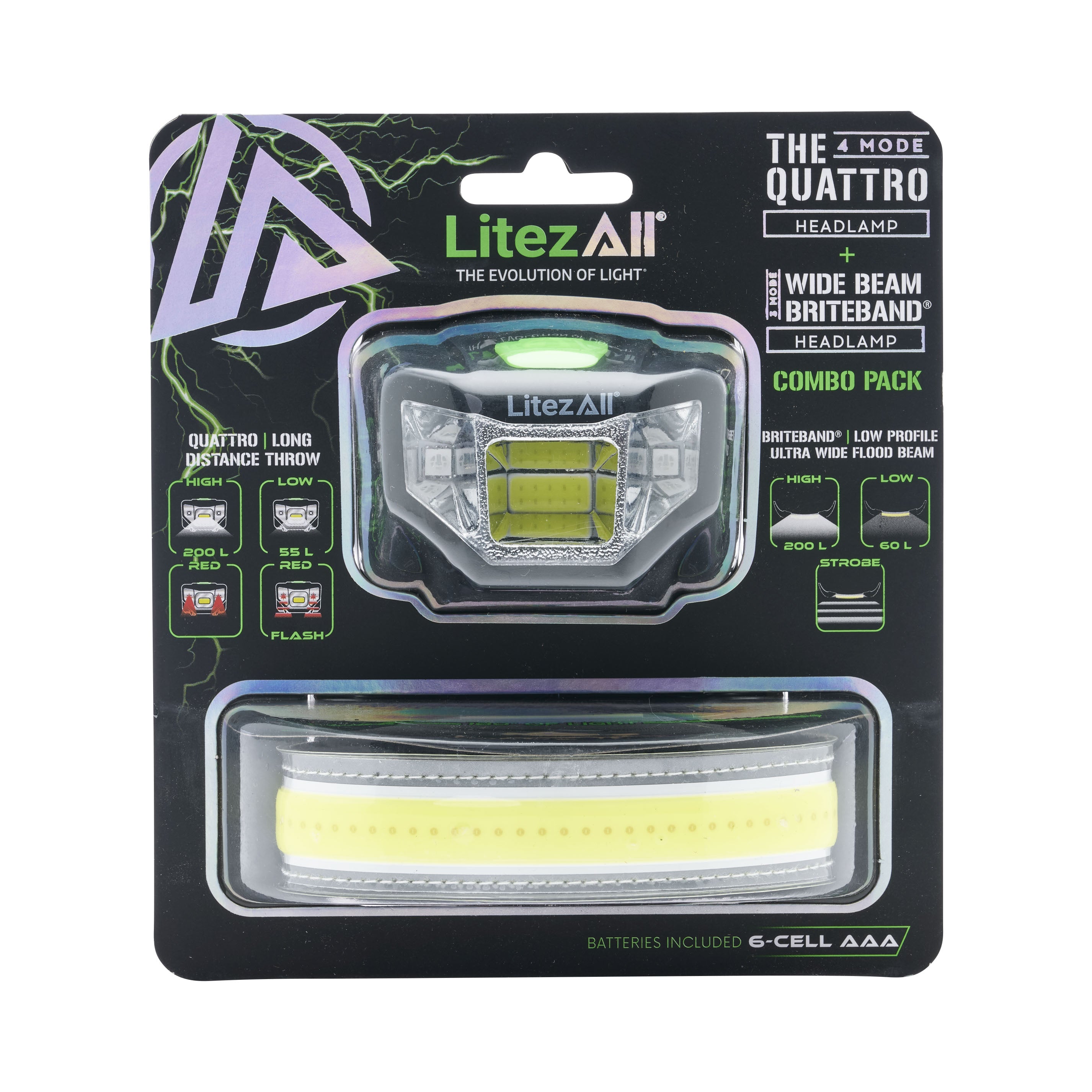 LitezAll Briteband Headlamp + 4 - Mode Headlamp - LitezAll - Combos - 18