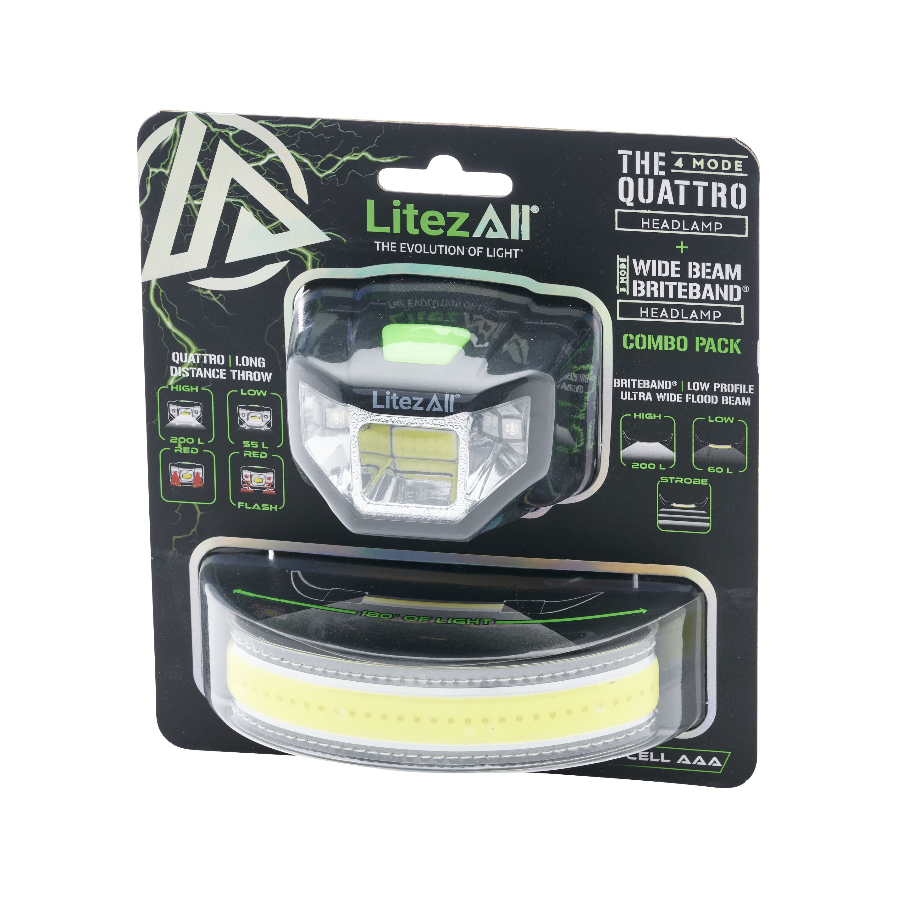 LitezAll Briteband Headlamp + 4-Mode Headlamp - LitezAll