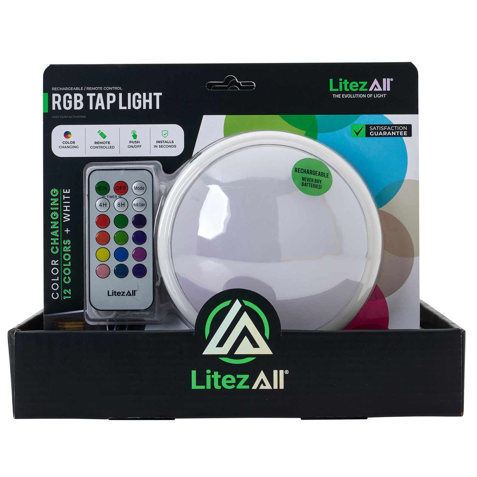 LitezAll® Rechargeable Color Selectable Tap Light with Remote Control - LitezAll - Wireless Lighting Solutions - 41