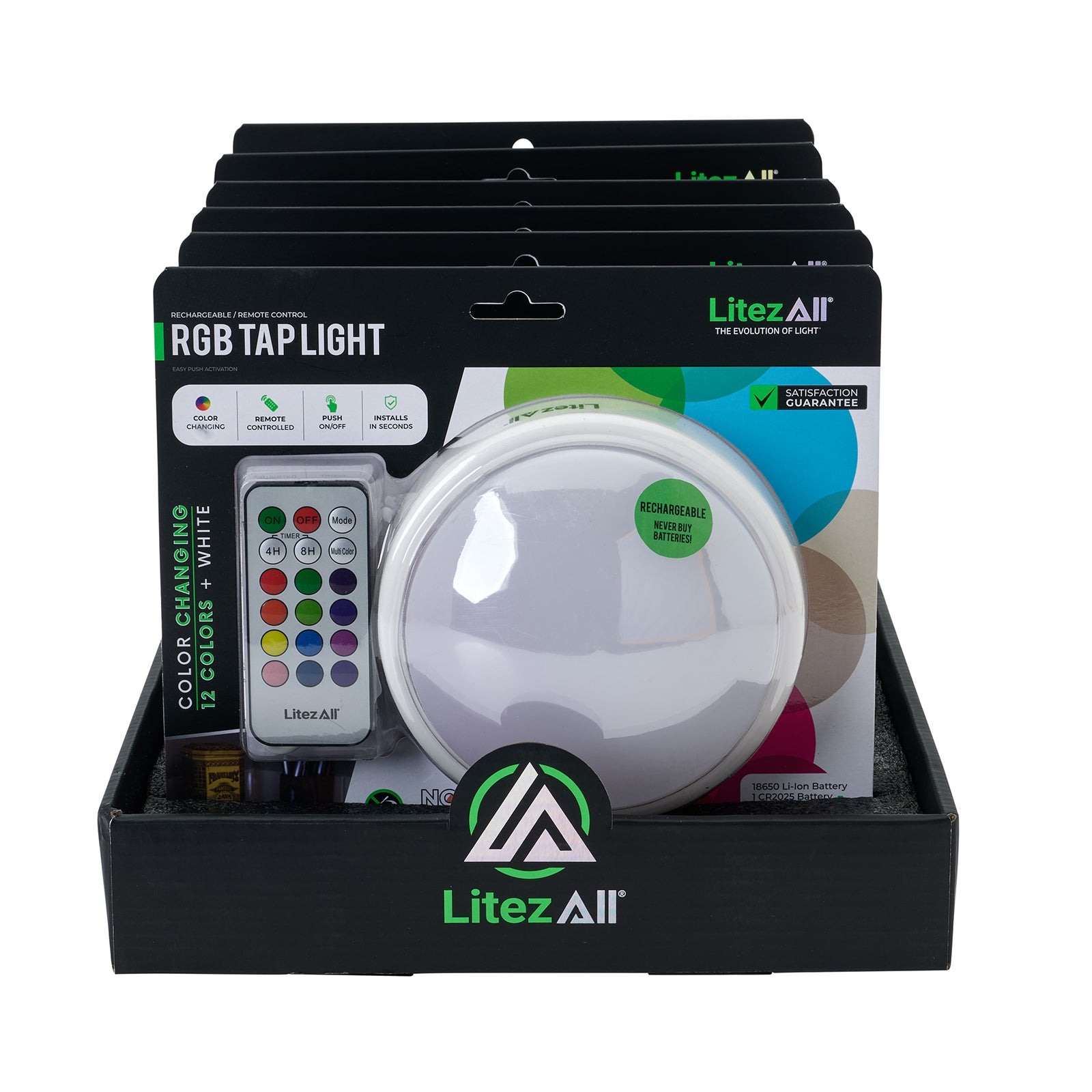 LitezAll® Rechargeable Color Selectable Tap Light with Remote Control - LitezAll - Wireless Lighting Solutions - 42