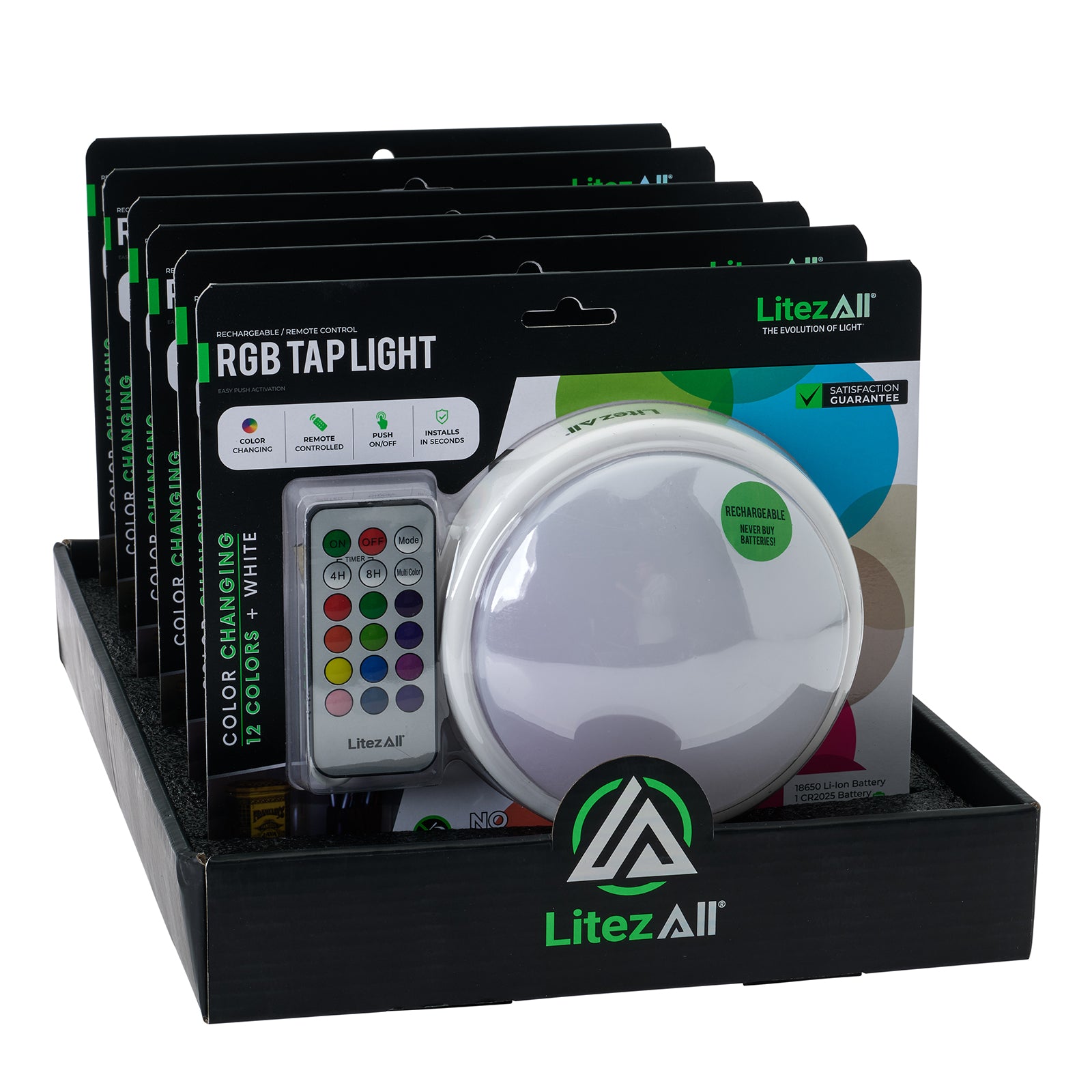 LitezAll® Rechargeable Color Selectable Tap Light with Remote Control - LitezAll - Wireless Lighting Solutions - 43