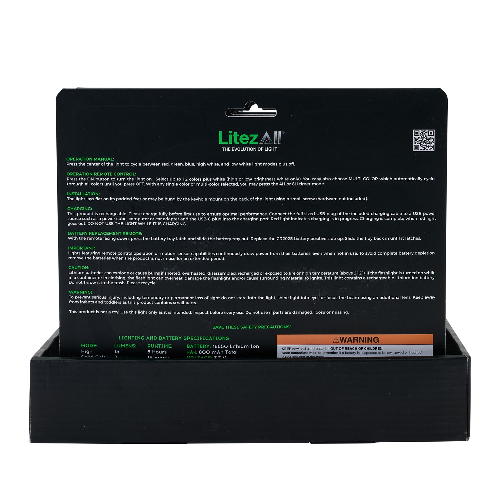 LitezAll® Rechargeable Color Selectable Tap Light with Remote Control - LitezAll - Wireless Lighting Solutions - 45