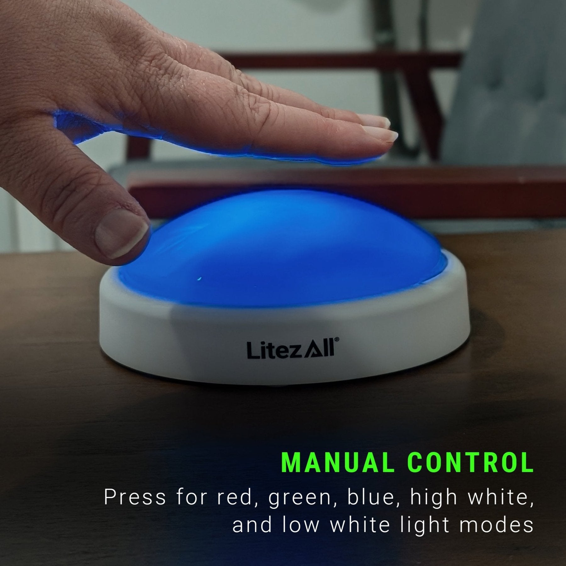 LitezAll® Rechargeable Color Selectable Tap Light with Remote Control - LitezAll - Wireless Lighting Solutions - 4