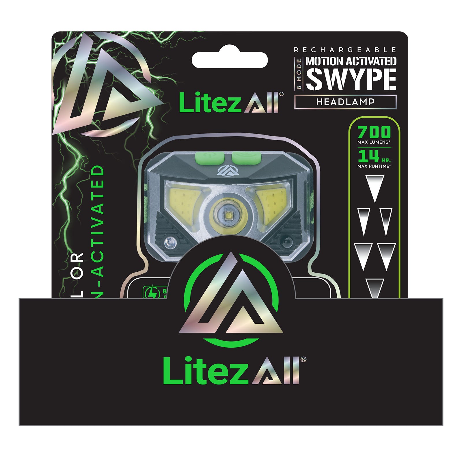 LitezAll Rechargeable Swype Motion Activated Headlamp