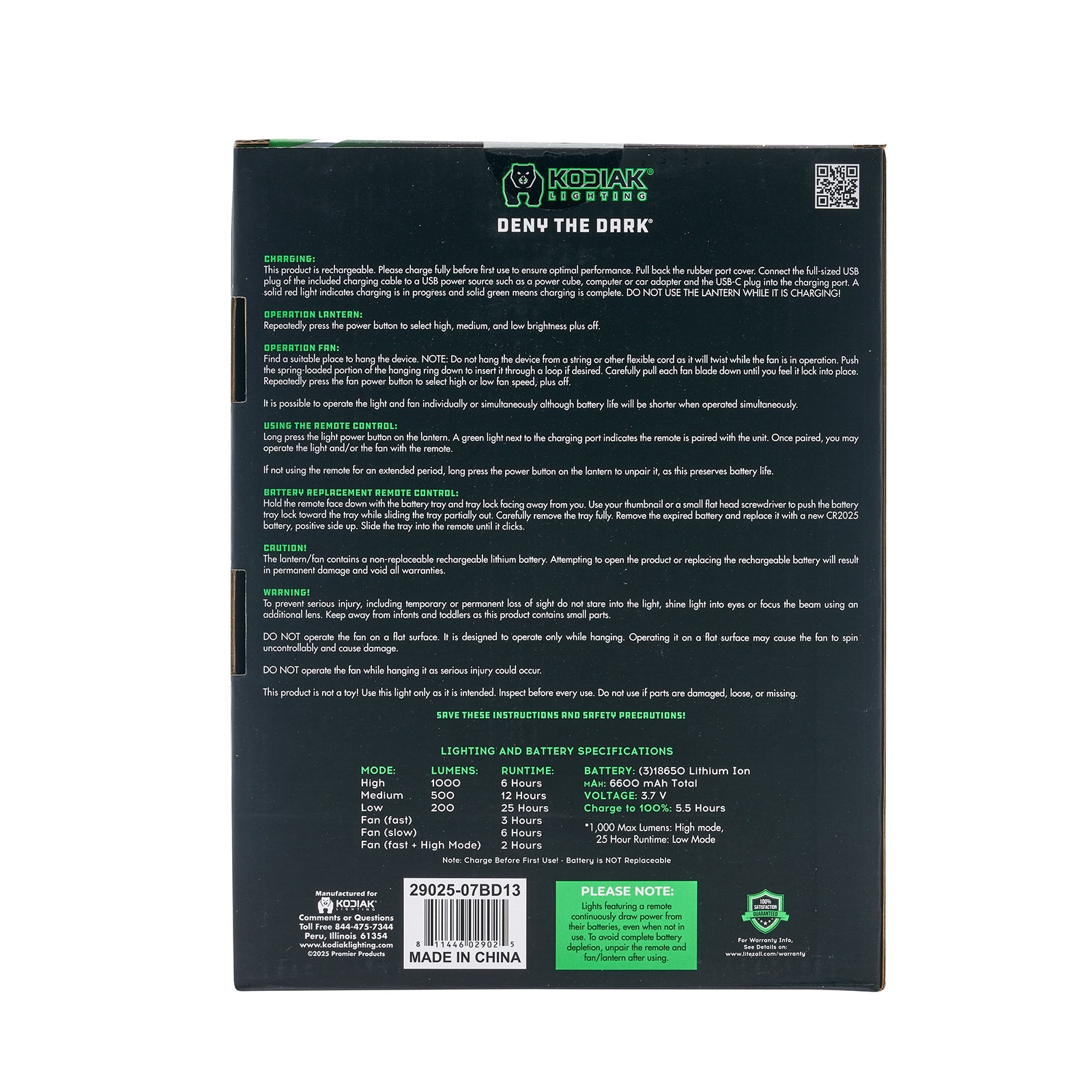 Kodiak Klymate Rechargeable Combination Fan Lantern - LitezAll - Lanterns - 51