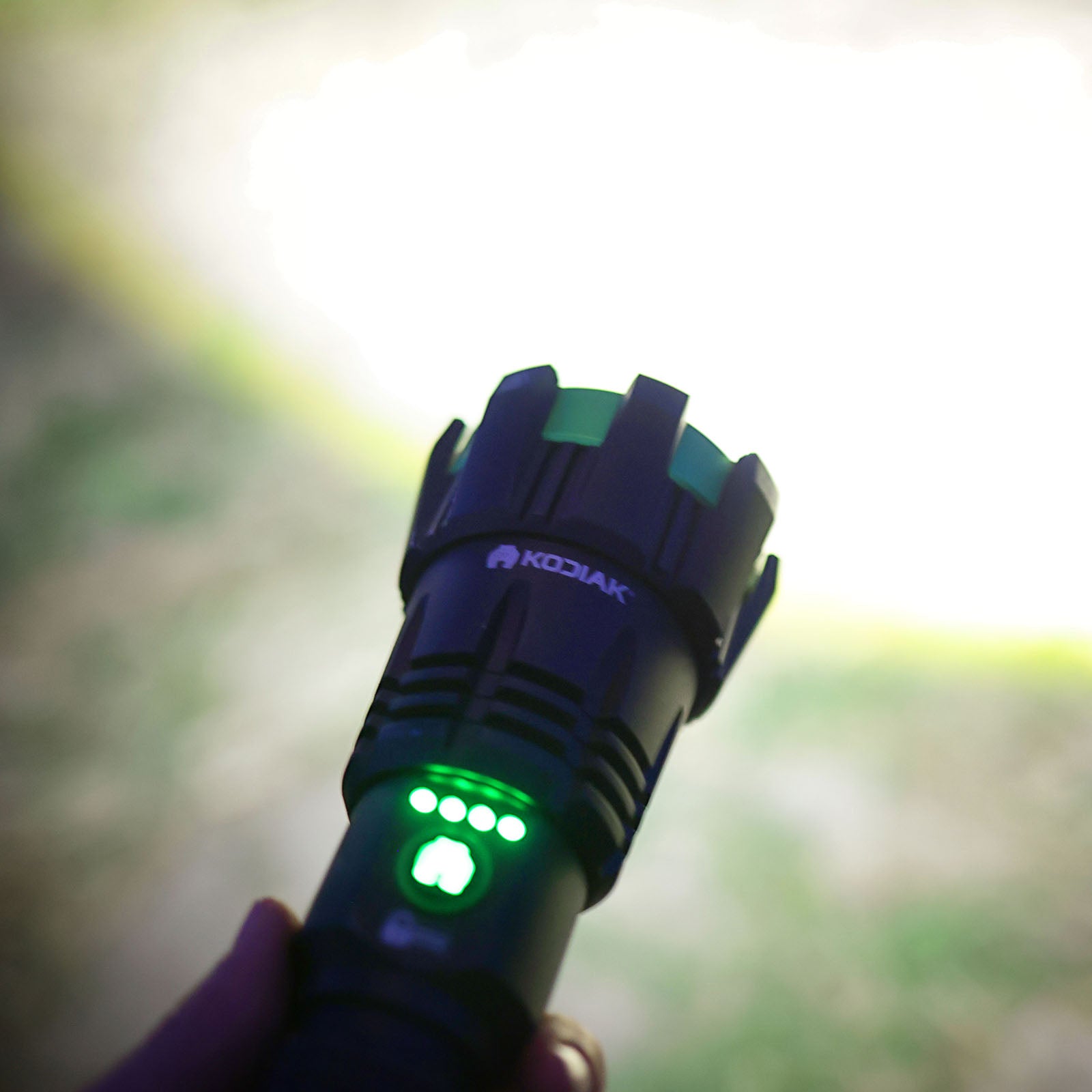 20000 lumen flashlight rechargeable Kodiak Krown Rechargeable 20000 Lumen Tactical Flashlight with Power Bank