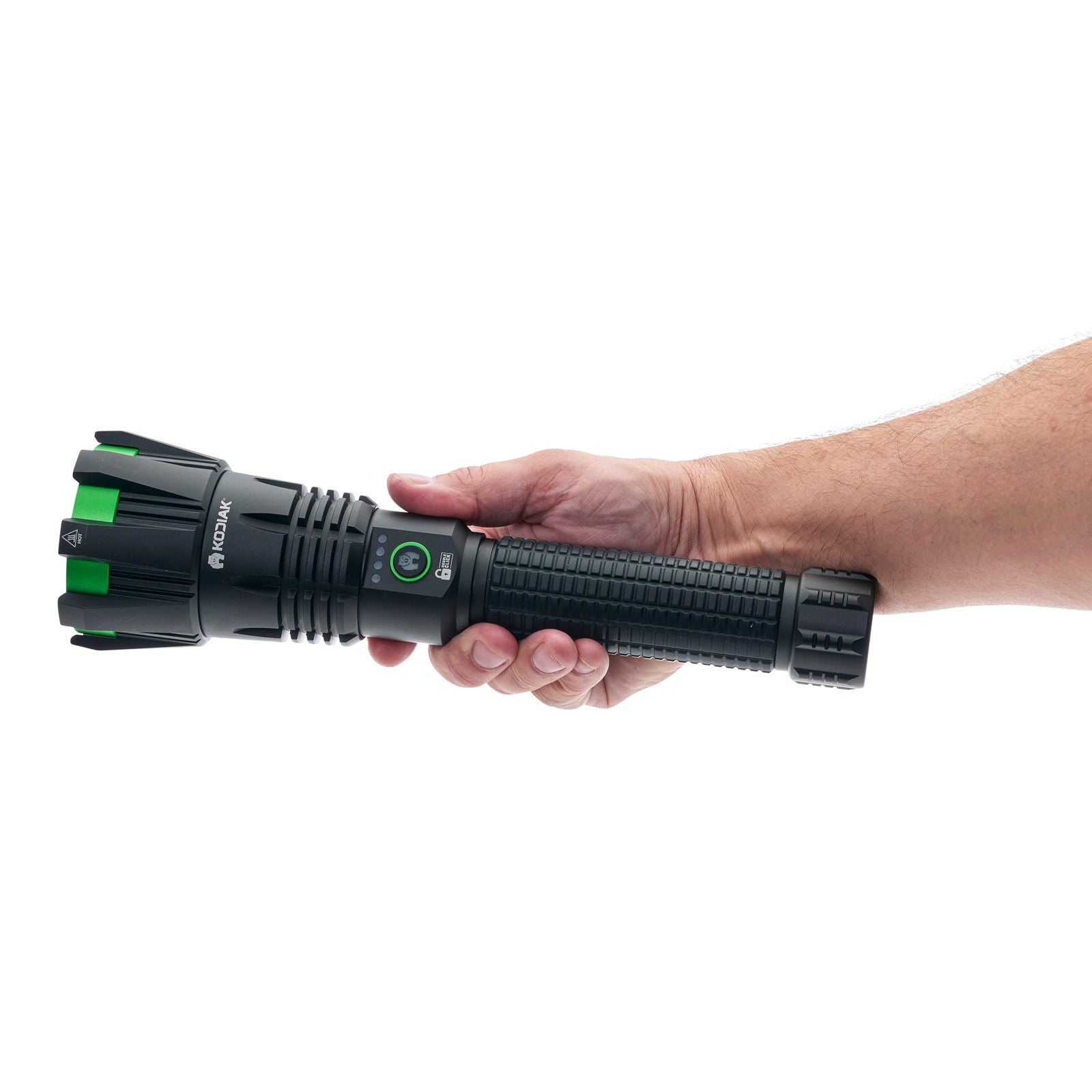 Kodiak® Krown Rechargeable 20000 Lumen Tactical Flashlight with Power Bank