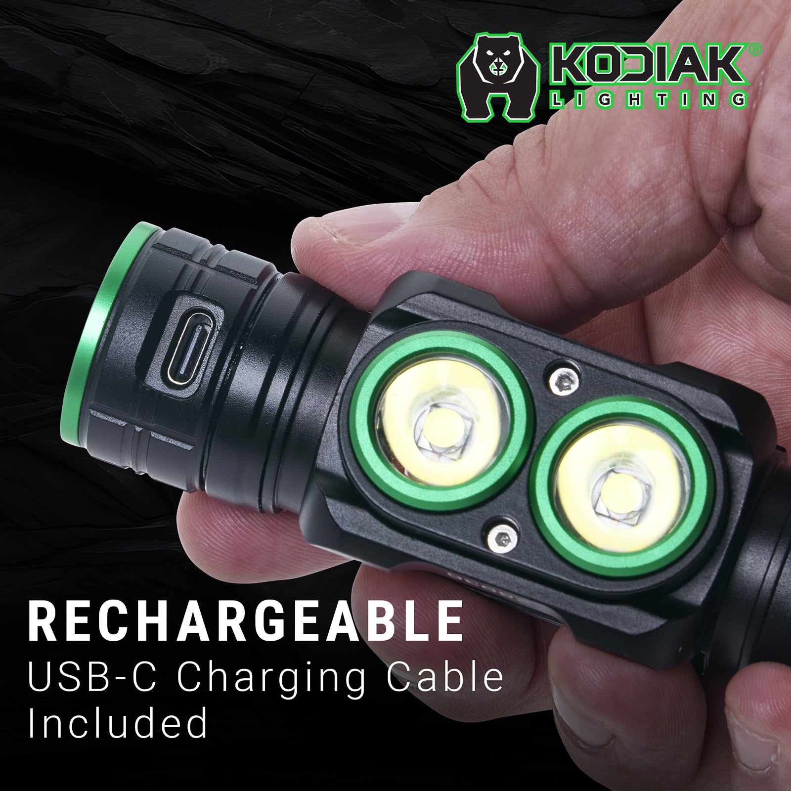 Kodiak® Rechargeable 3000 Lumen Headlamp - LitezAll - Headlamps - 4