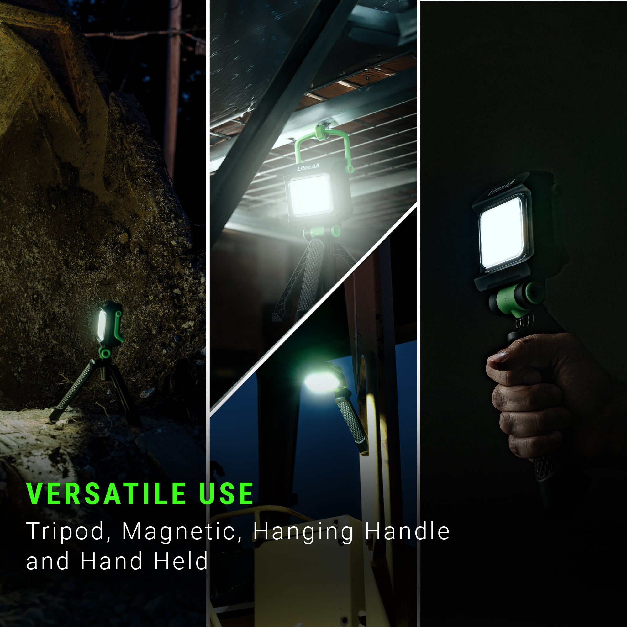 LitezAll® 2000 Lumen Rechargeable Tripod Work Light with UV Light - LitezAll - Work Lights - 3