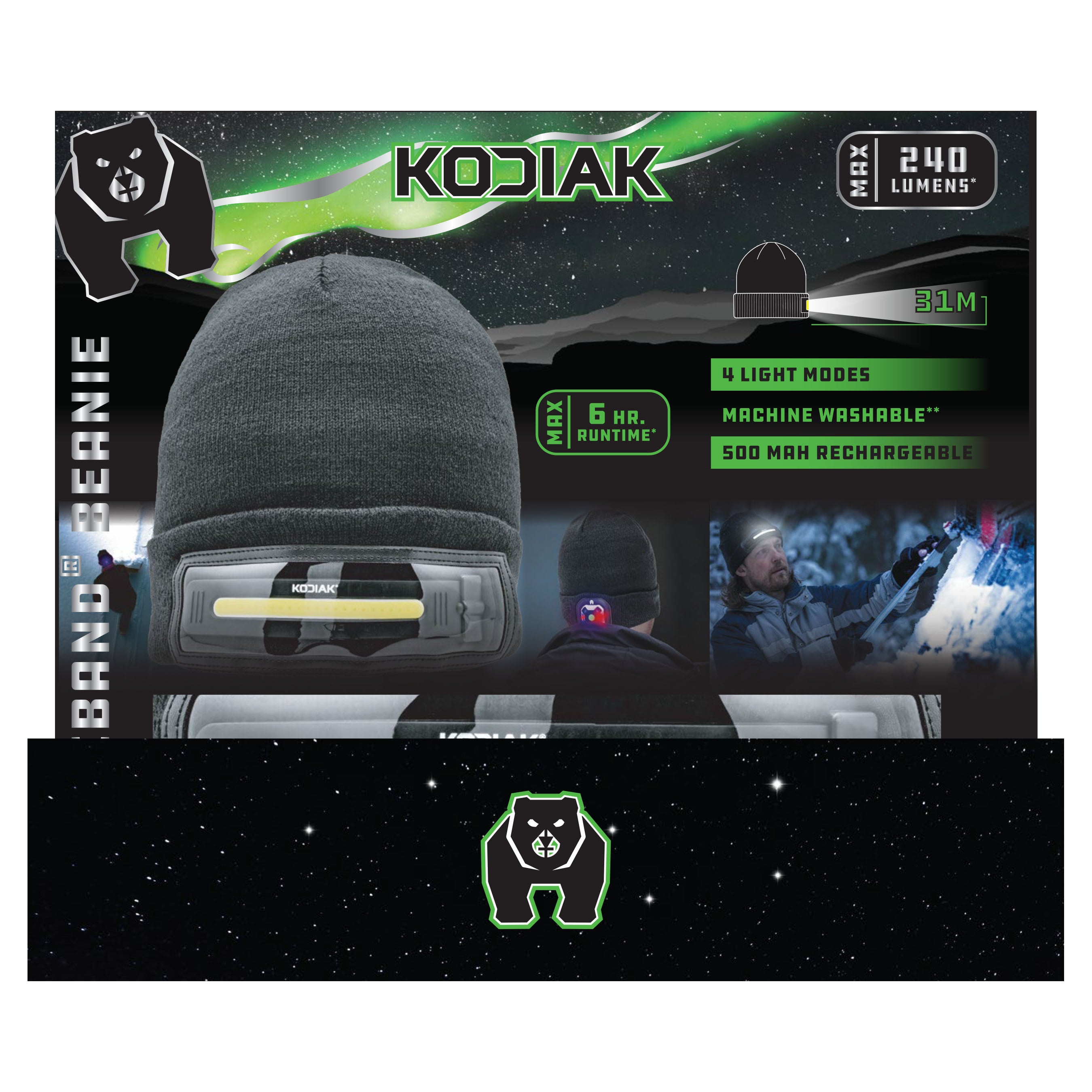 Kodiak® Beanie with Built-in Wide Beam Headlamp