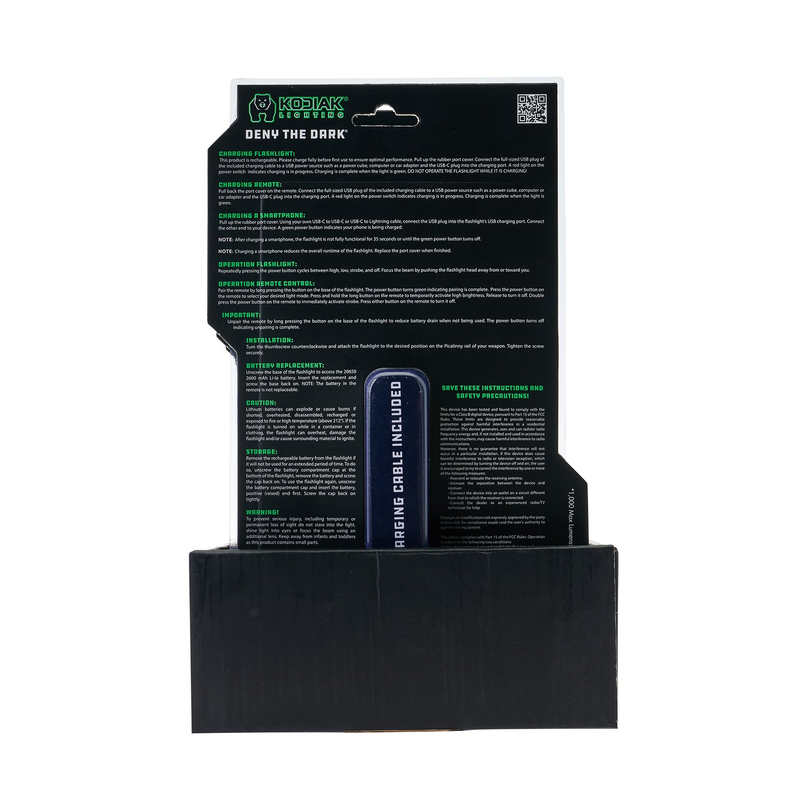 Kodiak® Krossfire® Rechargeable 1000 Lumen Tactical Flashlight with Remote - LitezAll - Tactical Flashlights - 19