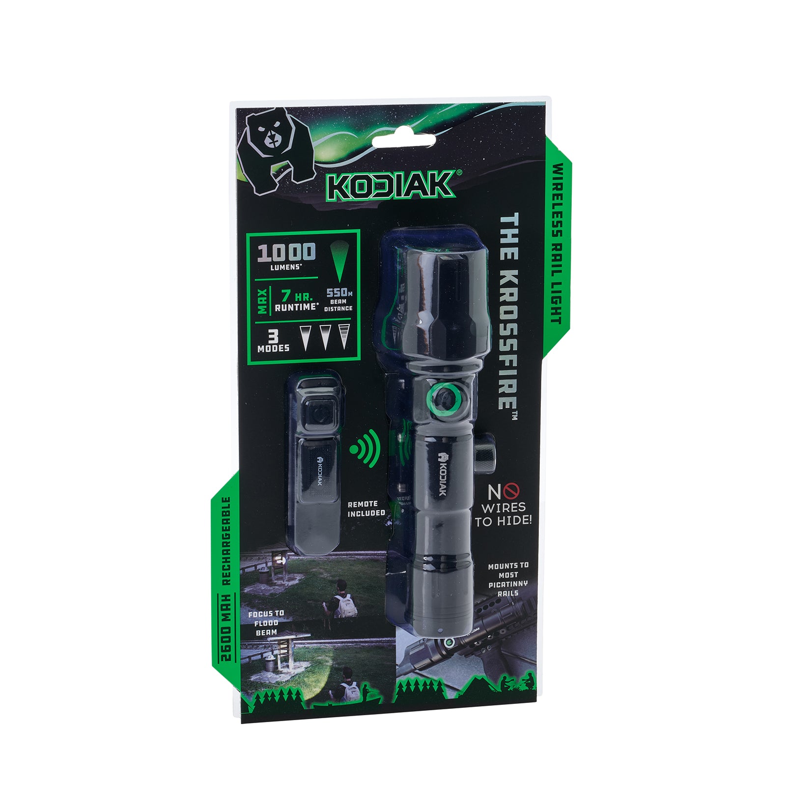 Kodiak® Krossfire® Rechargeable 1000 Lumen Tactical Flashlight with Remote - LitezAll - Tactical Flashlights - 25