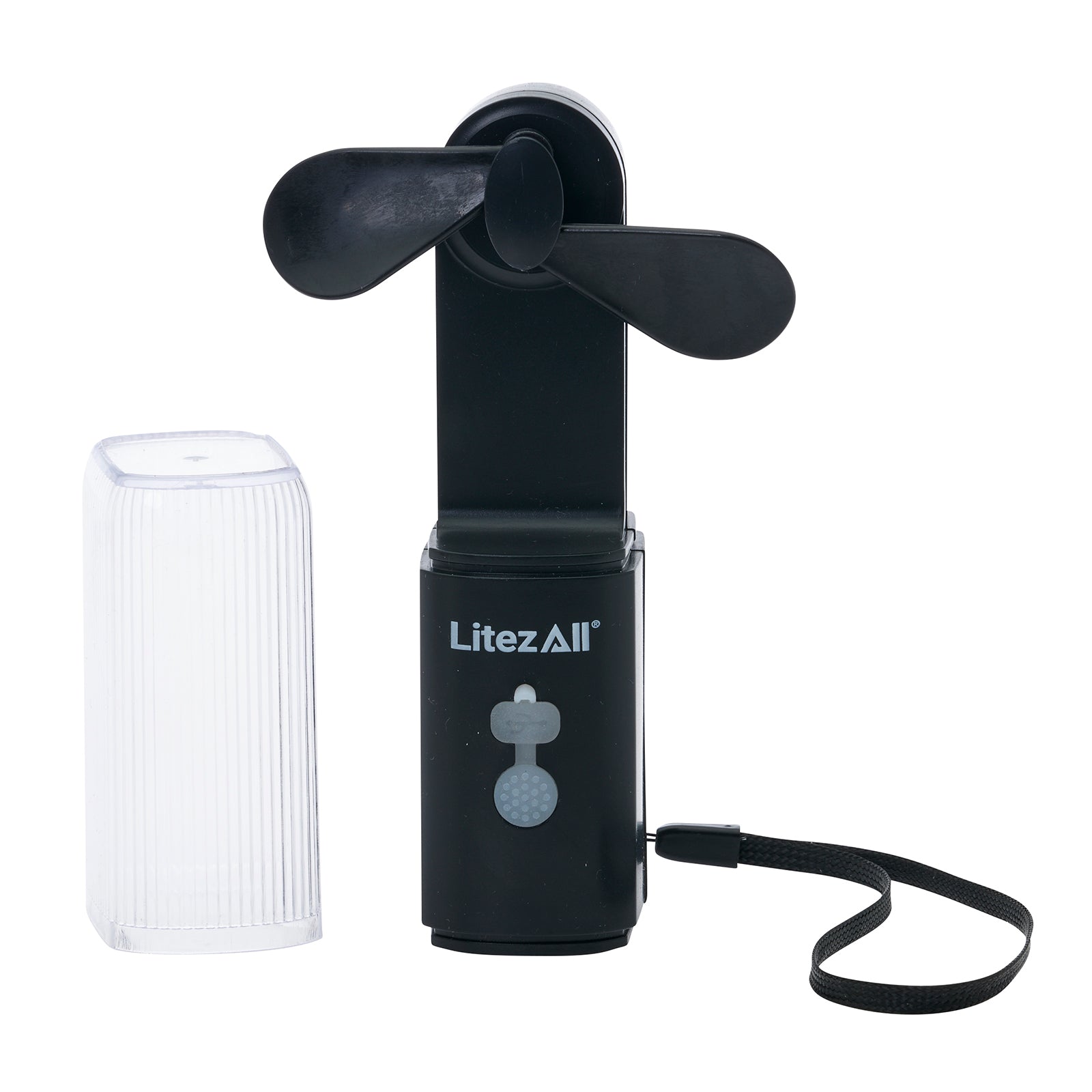 新品未使用超美品 FRUITS ZIPPER OFFICIAL FANLIGHT LitezAll® Rechargeable Pocket Fan with Flashlight - LitezAll