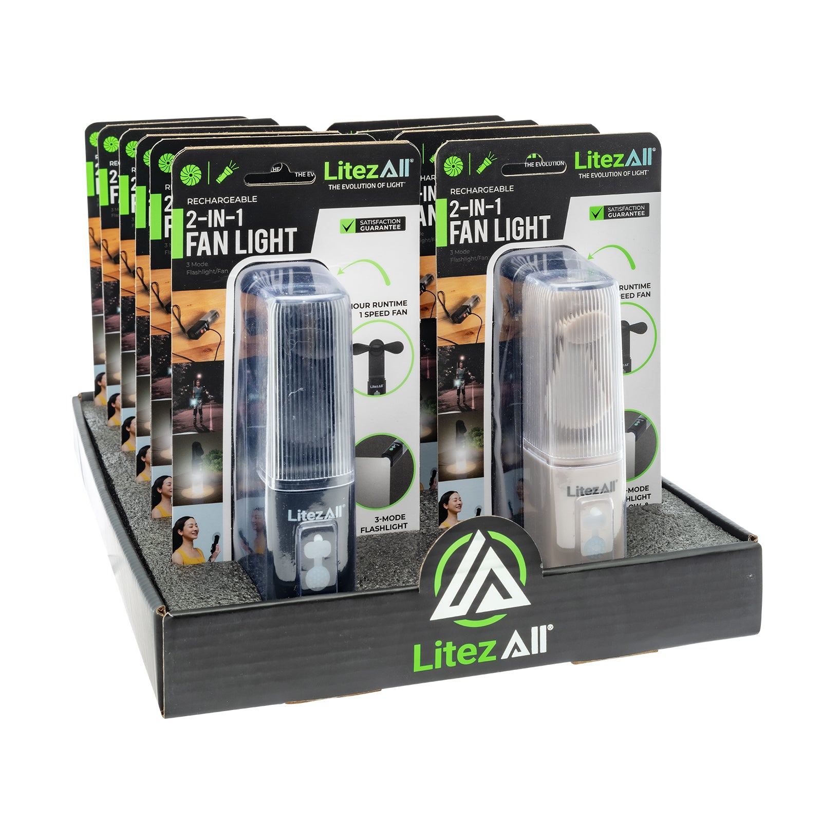 LitezAll Rechargeable Pocket Fan with Flashlight - LitezAll - Work Lights - 60