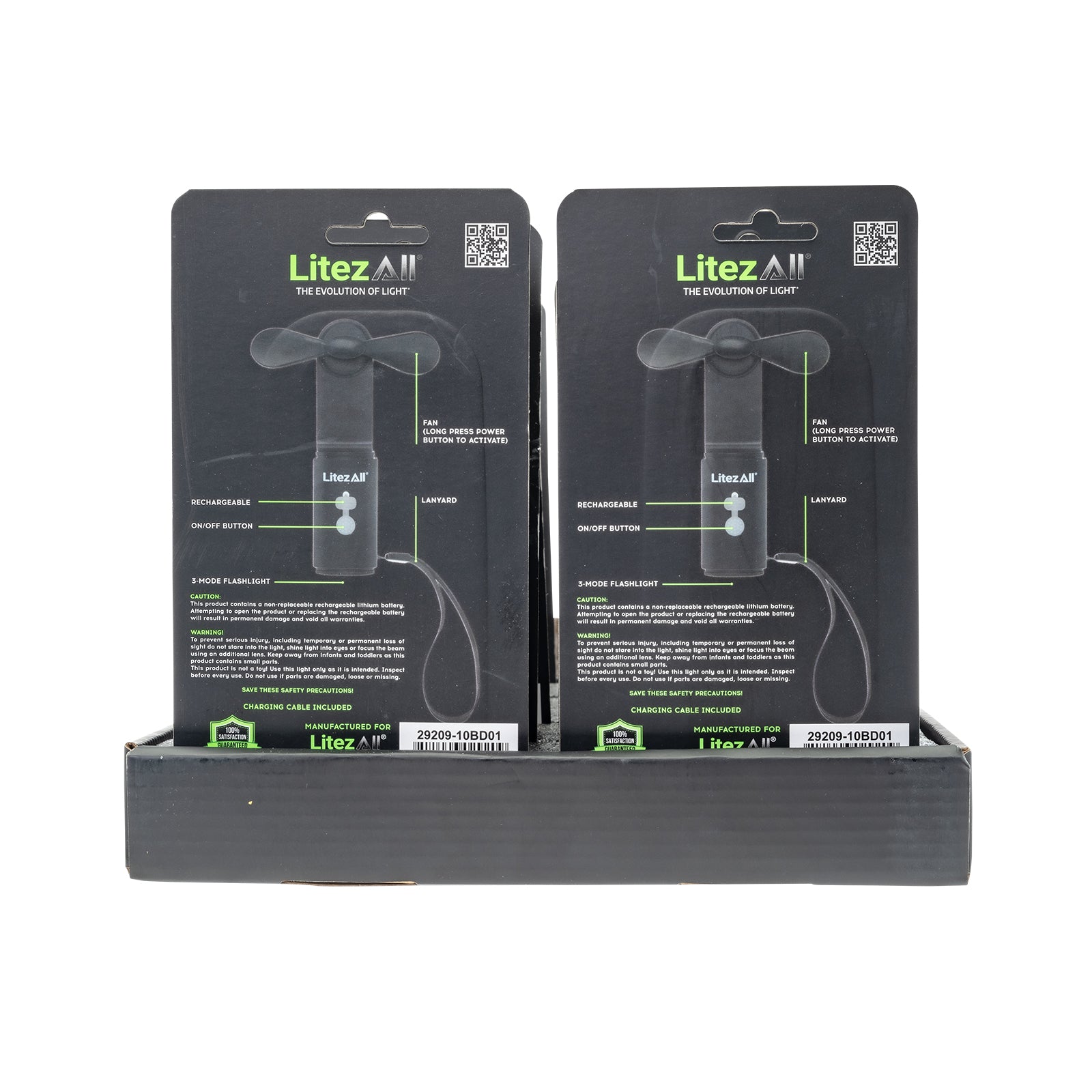 LitezAll Rechargeable Pocket Fan with Flashlight - LitezAll - Work Lights - 62
