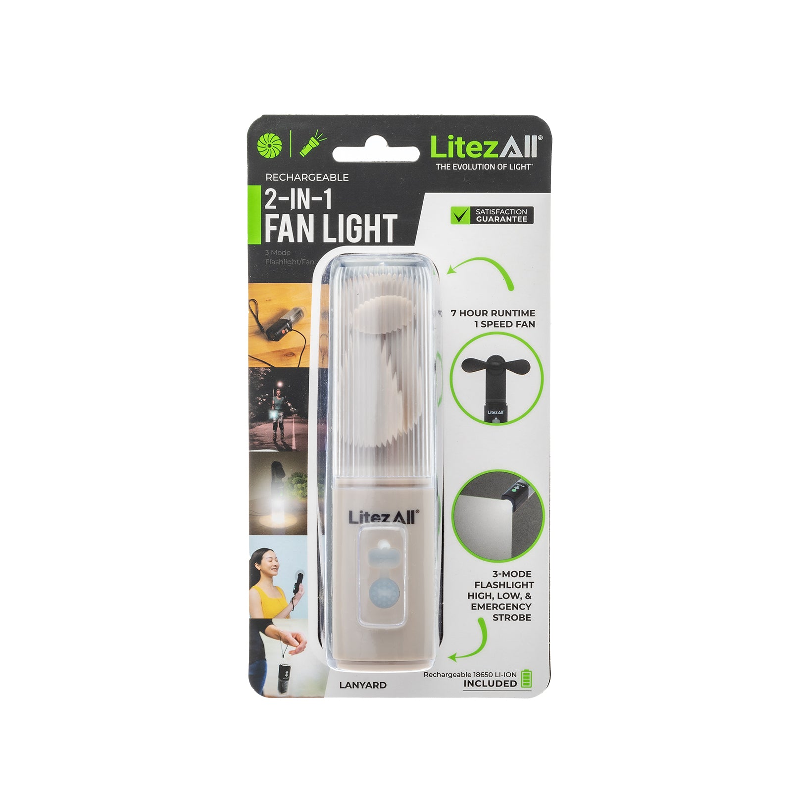 LitezAll Rechargeable Pocket Fan with Flashlight - LitezAll - Work Lights - 53