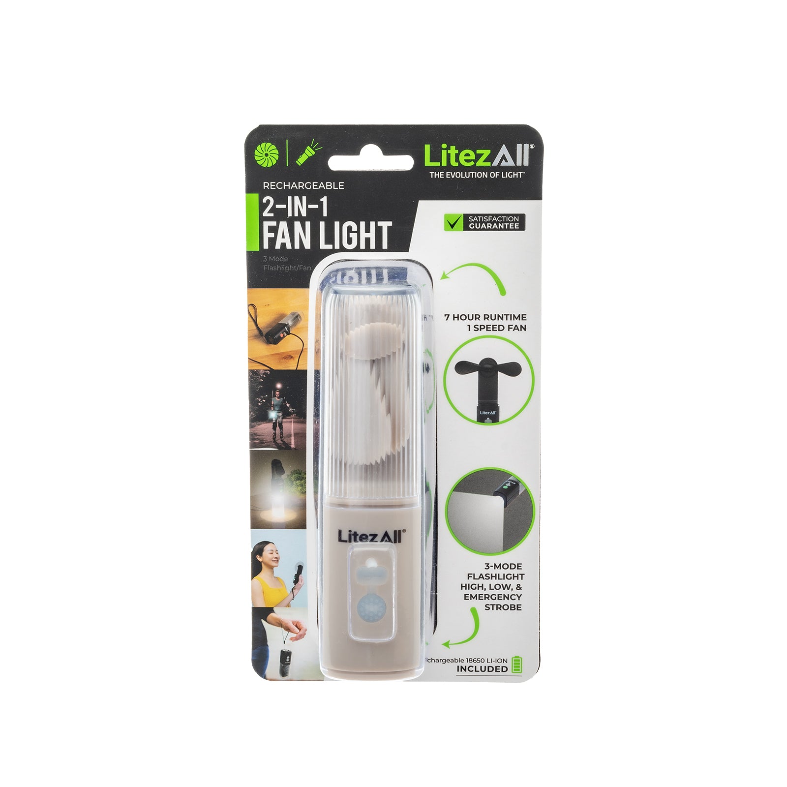 LitezAll Rechargeable Pocket Fan with Flashlight - LitezAll - Work Lights - 54