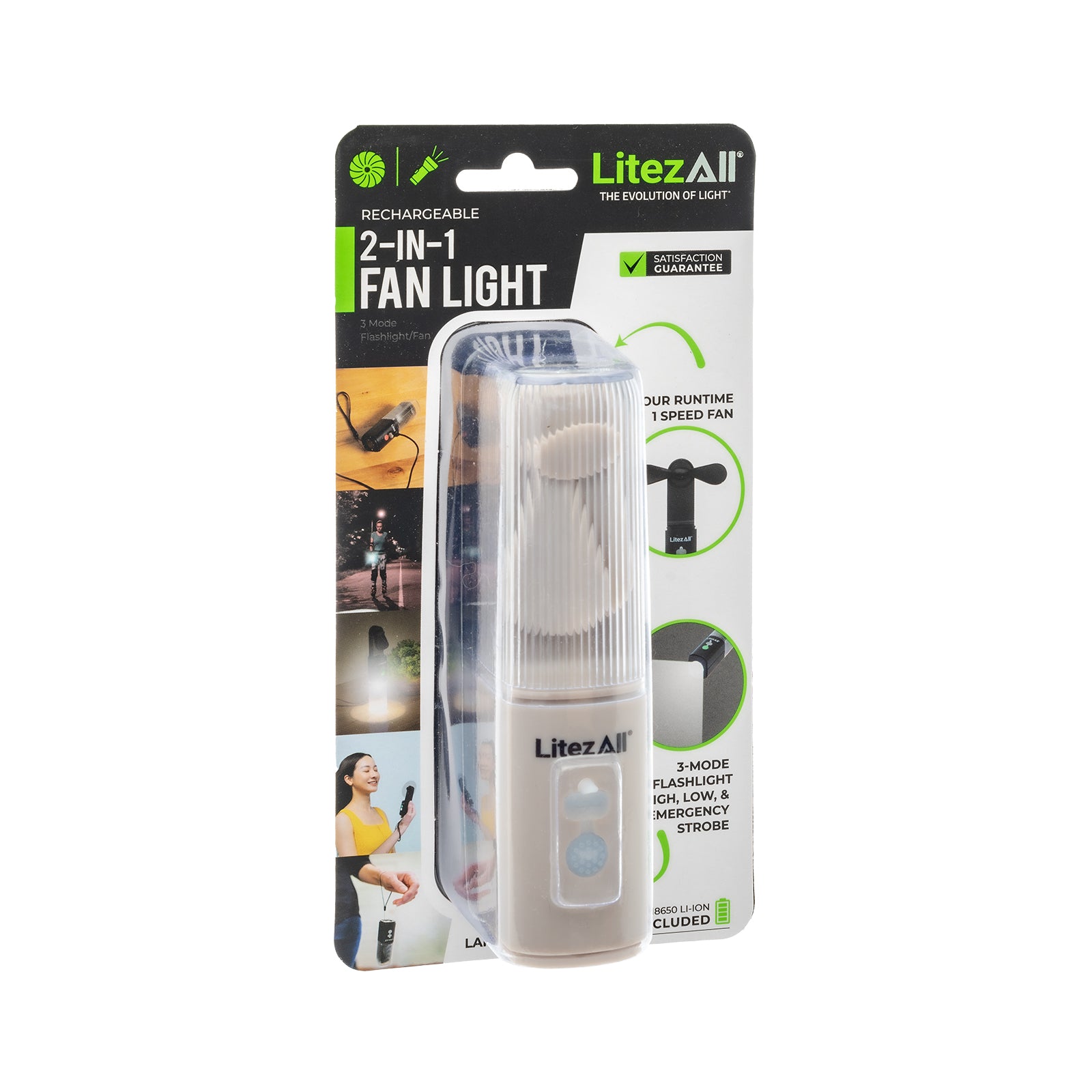 LitezAll Rechargeable Pocket Fan with Flashlight - LitezAll - Work Lights - 55
