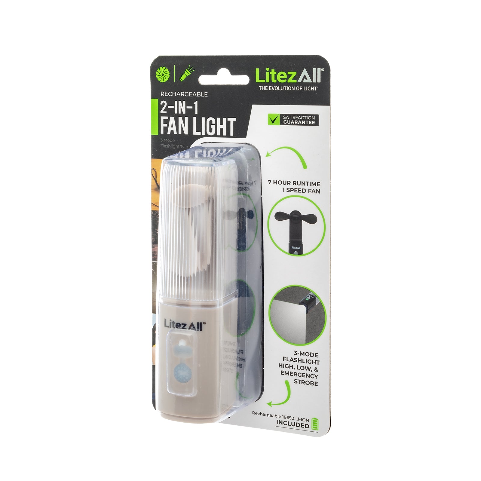 LitezAll Rechargeable Pocket Fan with Flashlight - LitezAll - Work Lights - 56