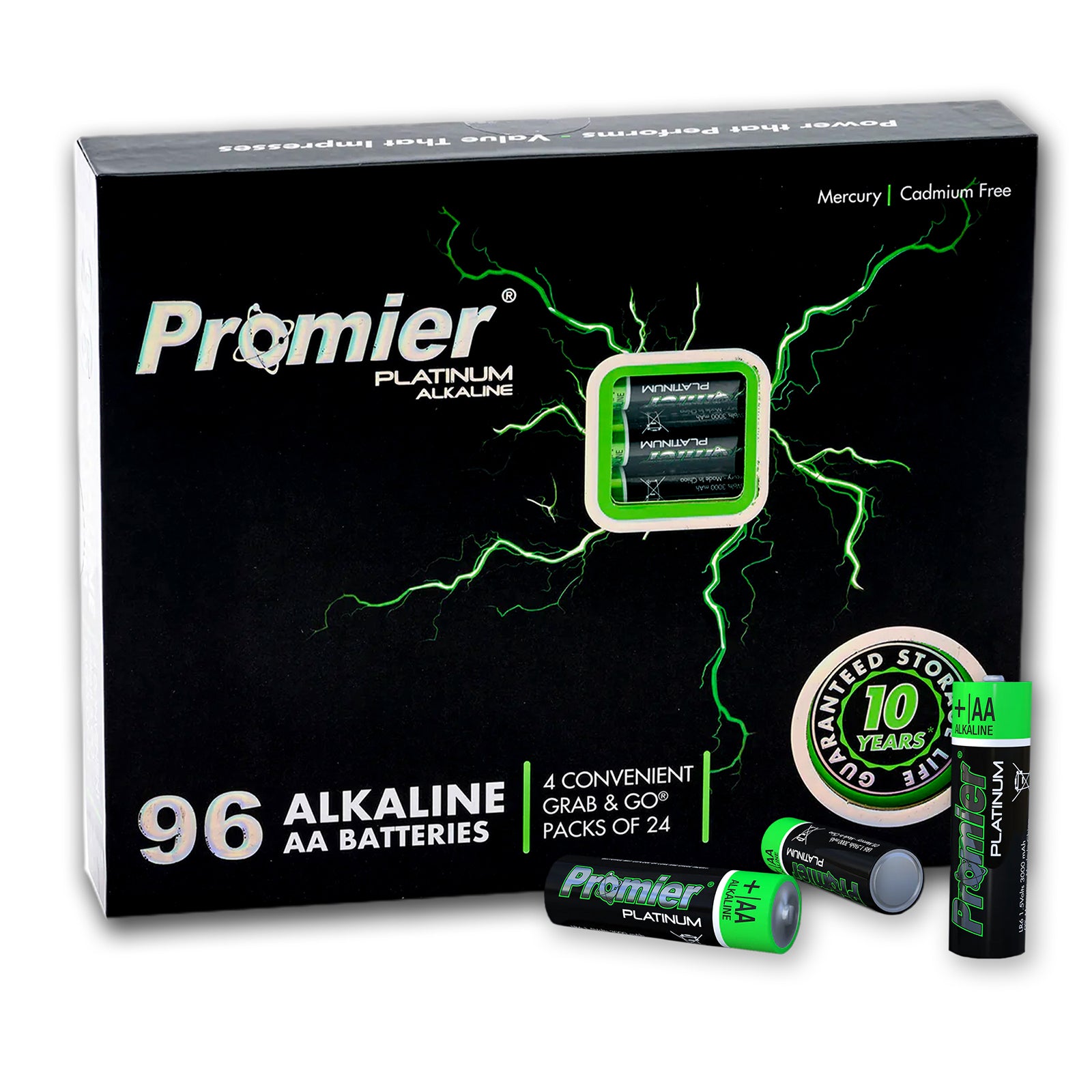 Promier® AA Platinum Alkaline Battery 96 Pack - LitezAll - Alkaline Batteries - 1