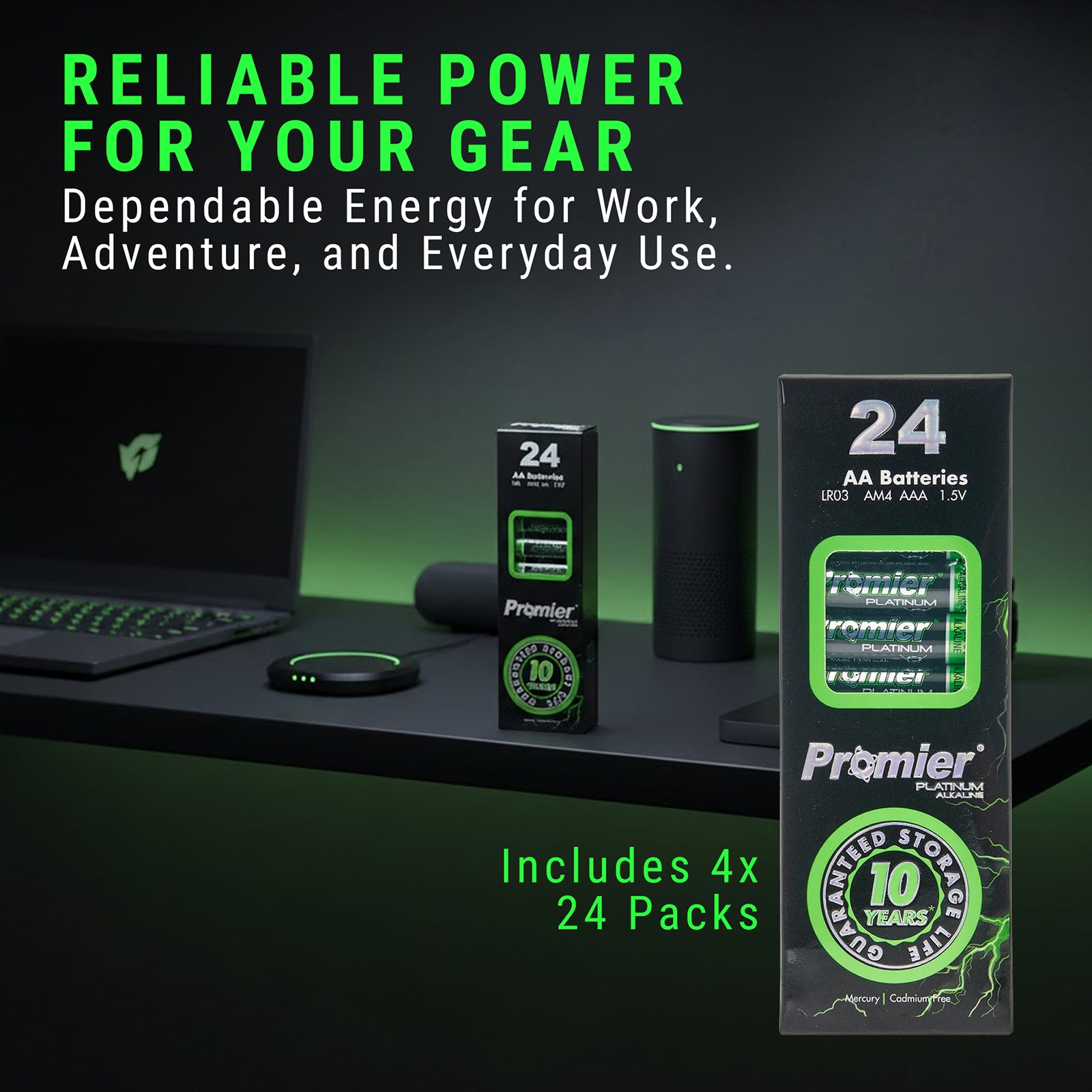 Promier® AA Platinum Alkaline Battery 96 Pack - LitezAll - Alkaline Batteries - 3