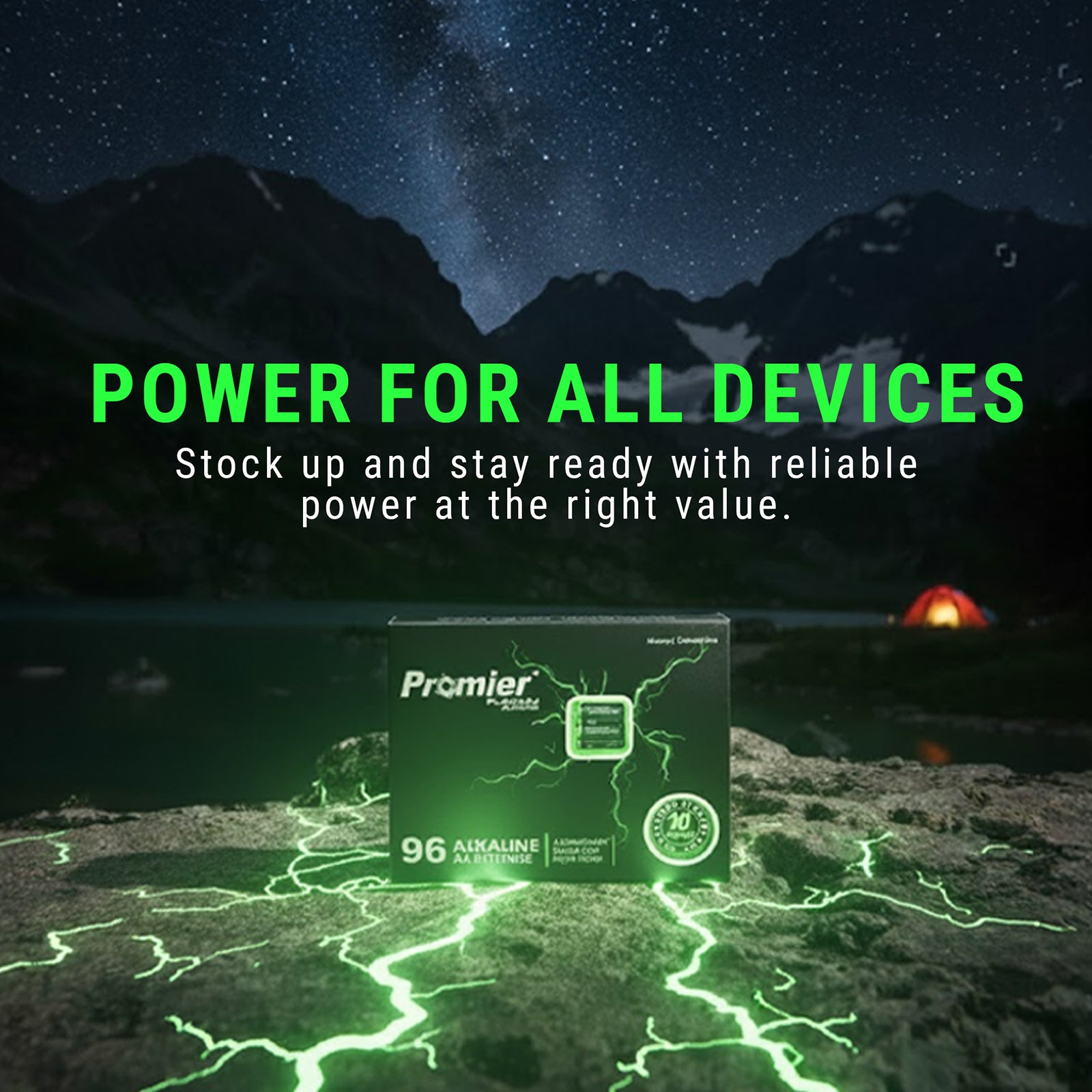 Promier® AA Platinum Alkaline Battery 96 Pack - LitezAll - Alkaline Batteries - 5