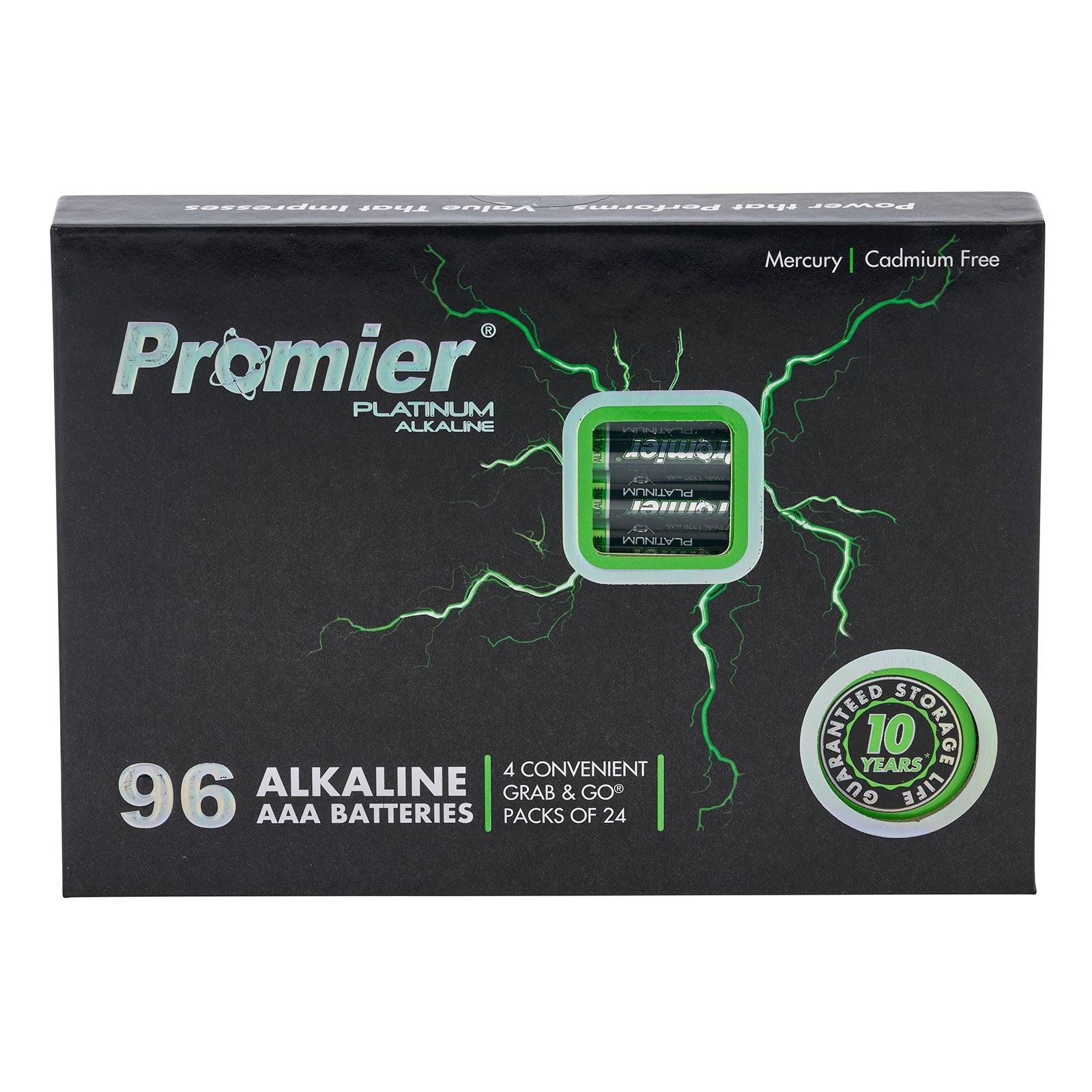 Promier® AAA Platinum Alkaline Battery 96 Pack - LitezAll - Alkaline Batteries - 10