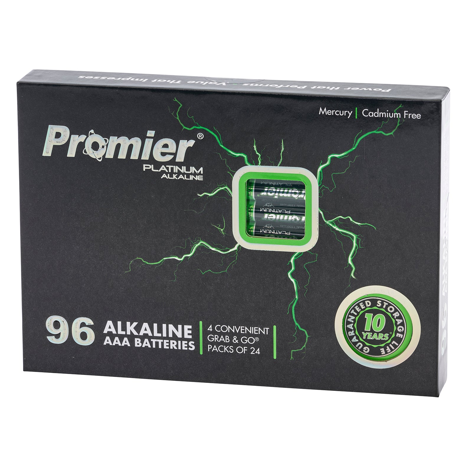 Promier® AAA Platinum Alkaline Battery 96 Pack - LitezAll - Alkaline Batteries - 12