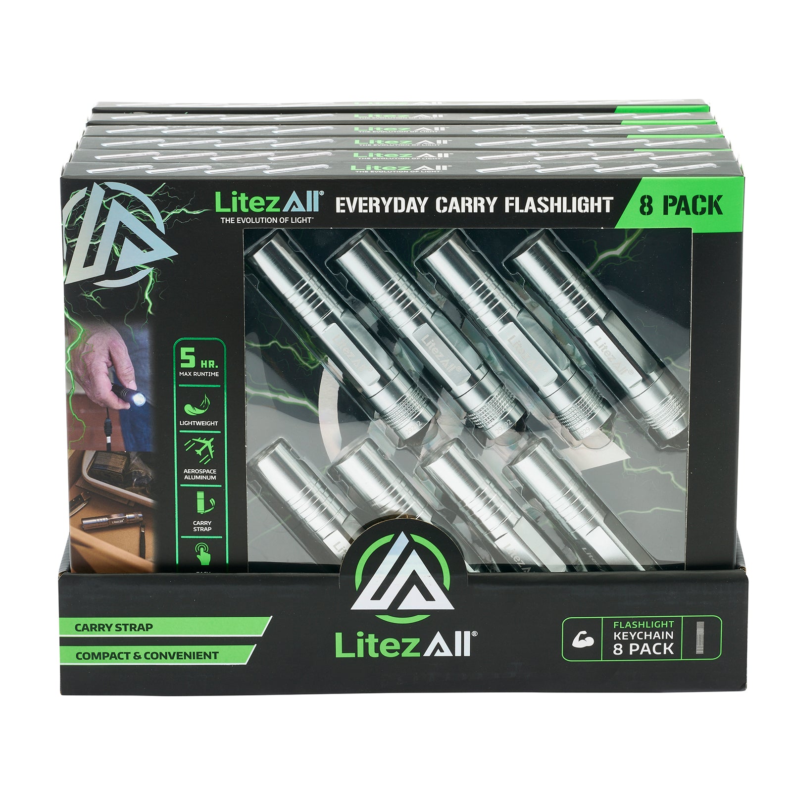 LitezAll® Keychain Flashlight 8-Pack Gift Box - LitezAll