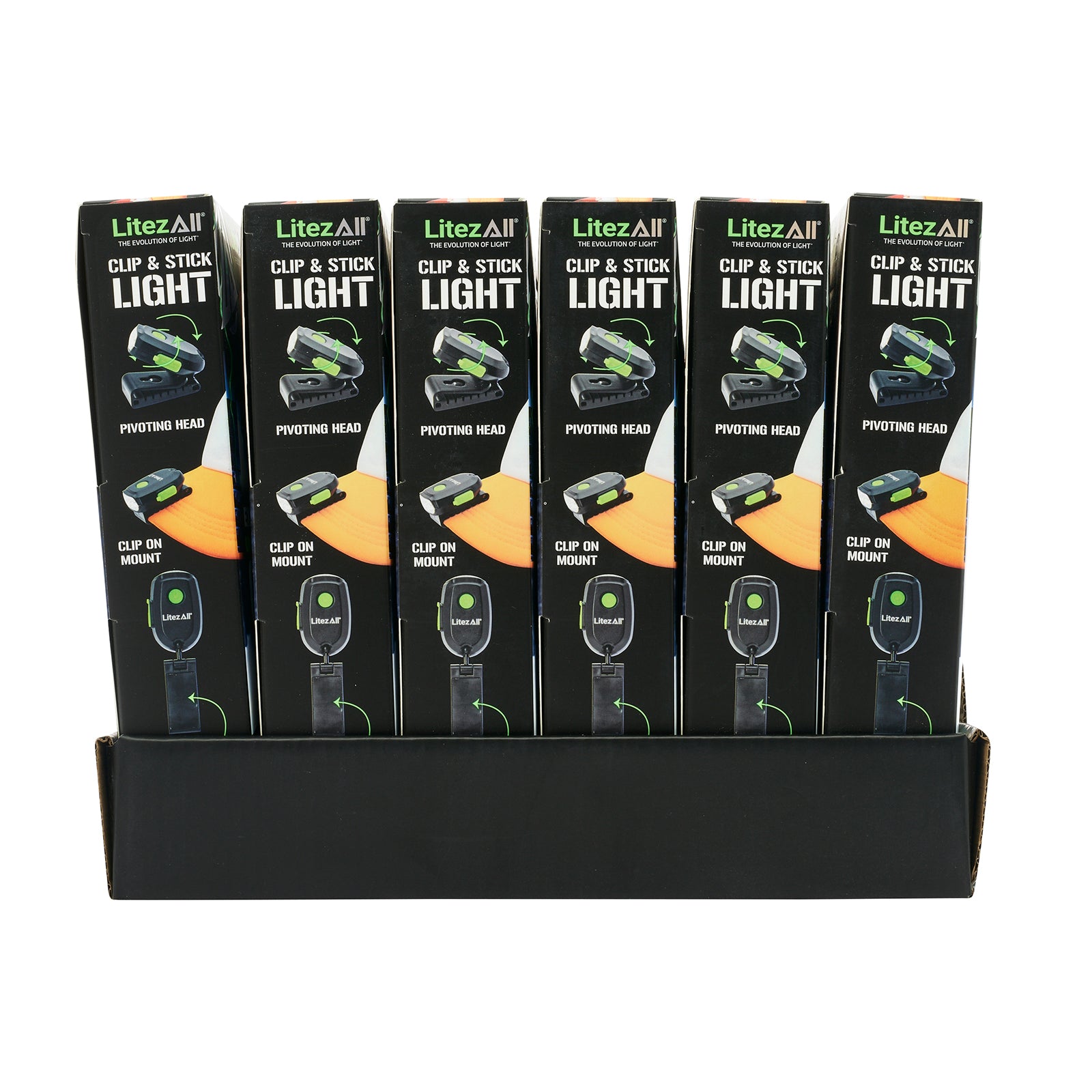 LitezAll Rechargeable 60 Lumen Cap Light with Clip & Nano Suction Technology 6 - Pack Gift Box - LitezAll - Work Lights - 46