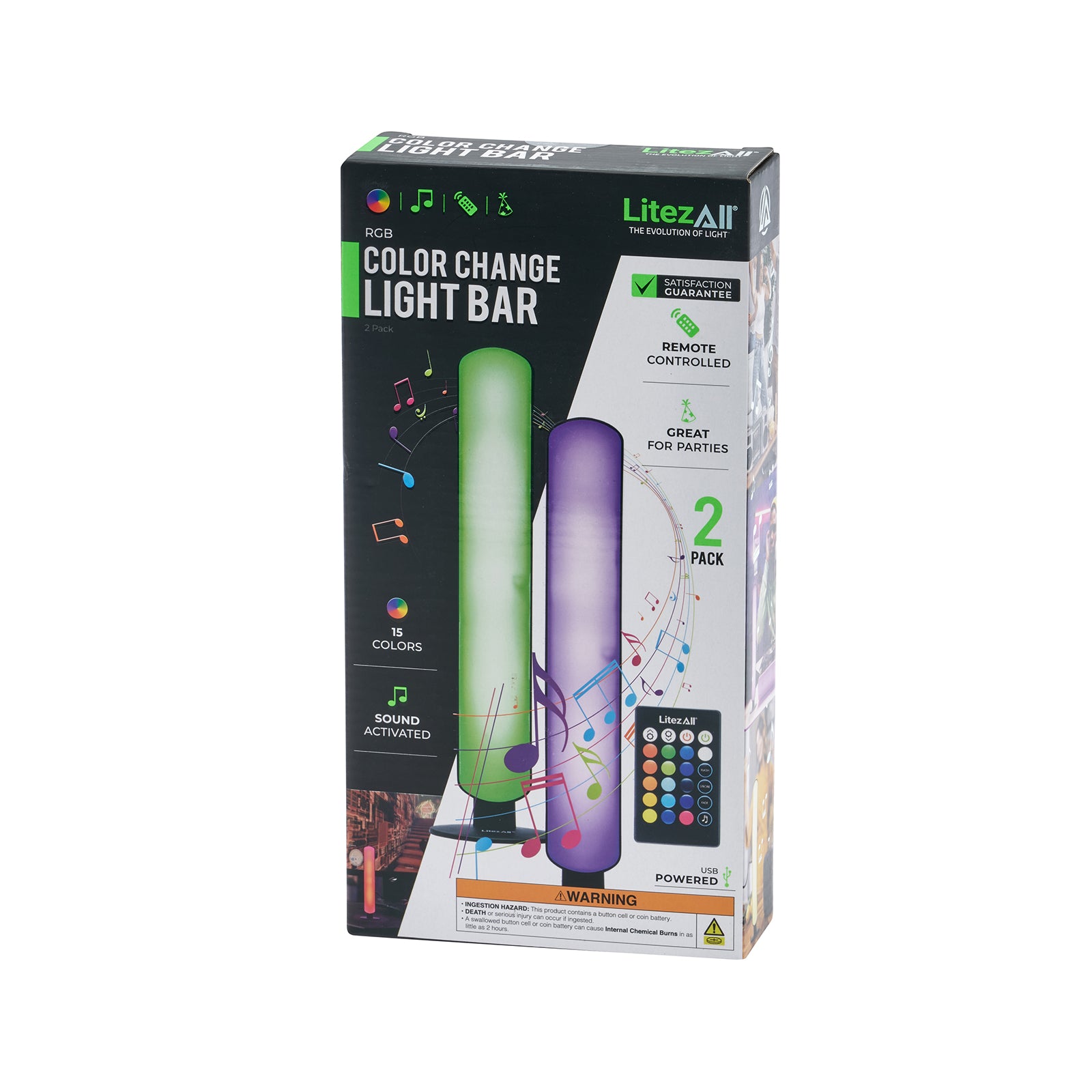 LitezAll USB Powered RGB Sound - Activated Light Bar 2 Pack - LitezAll - Novelties - 29