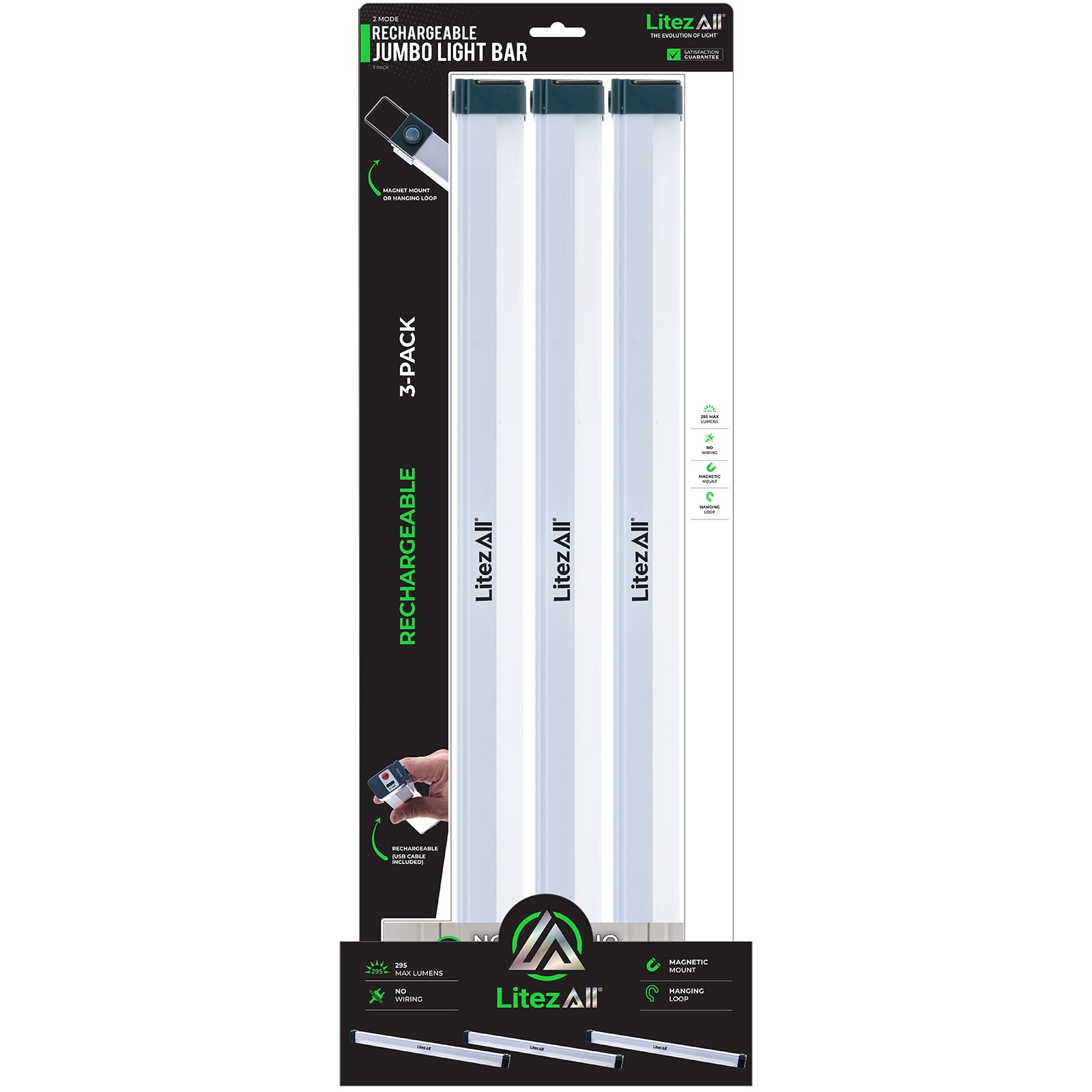 LitezAll Rechargeable Jumbo Light Bar 3 Pack - LitezAll - Wireless Lighting Solutions - 1