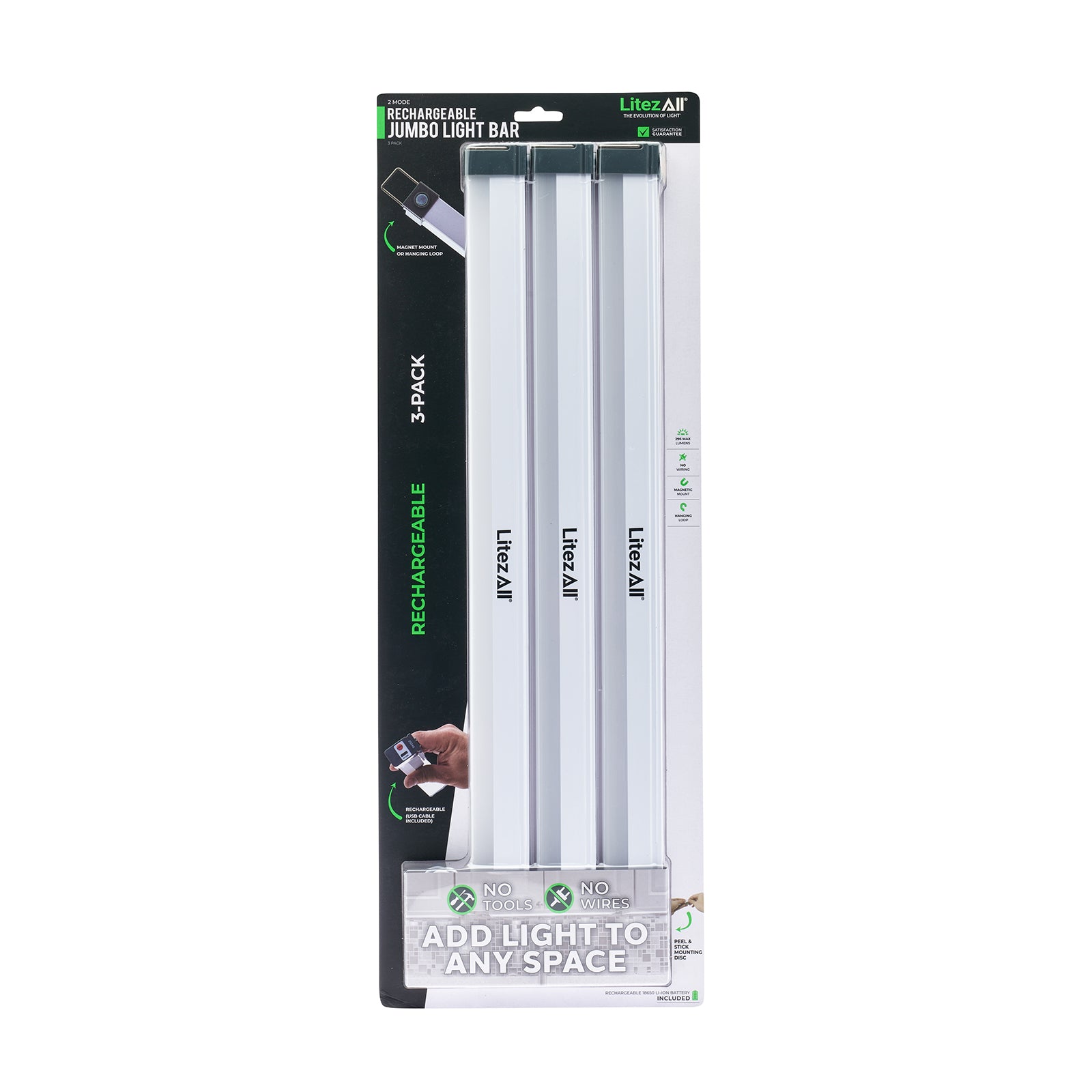 LitezAll Rechargeable Jumbo Light Bar 3 Pack - LitezAll - Wireless Lighting Solutions - 27