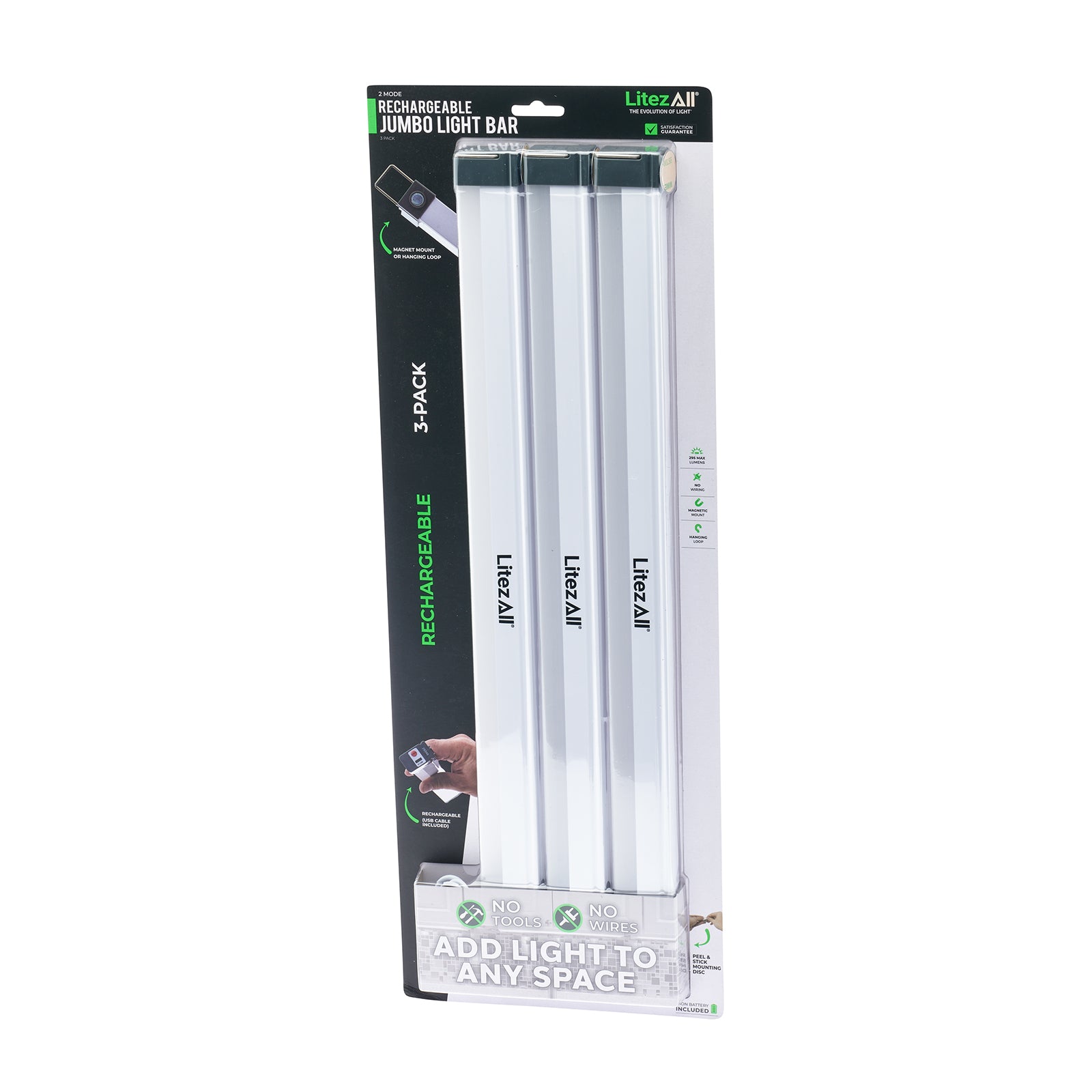 LitezAll Rechargeable Jumbo Light Bar 3 Pack - LitezAll - Wireless Lighting Solutions - 30