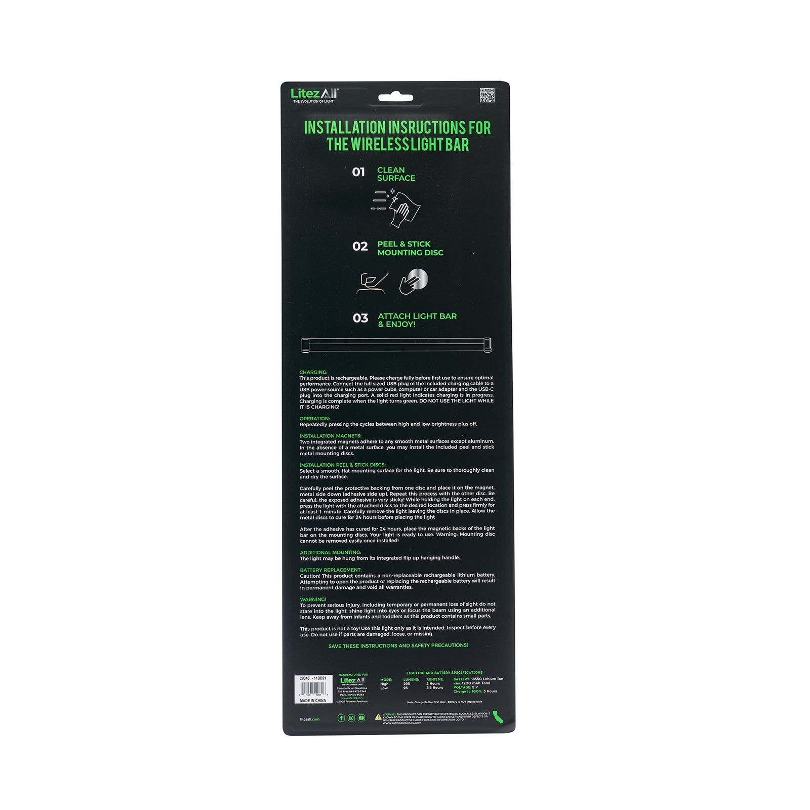 LitezAll Rechargeable Jumbo Light Bar 3 Pack - LitezAll - Wireless Lighting Solutions - 31