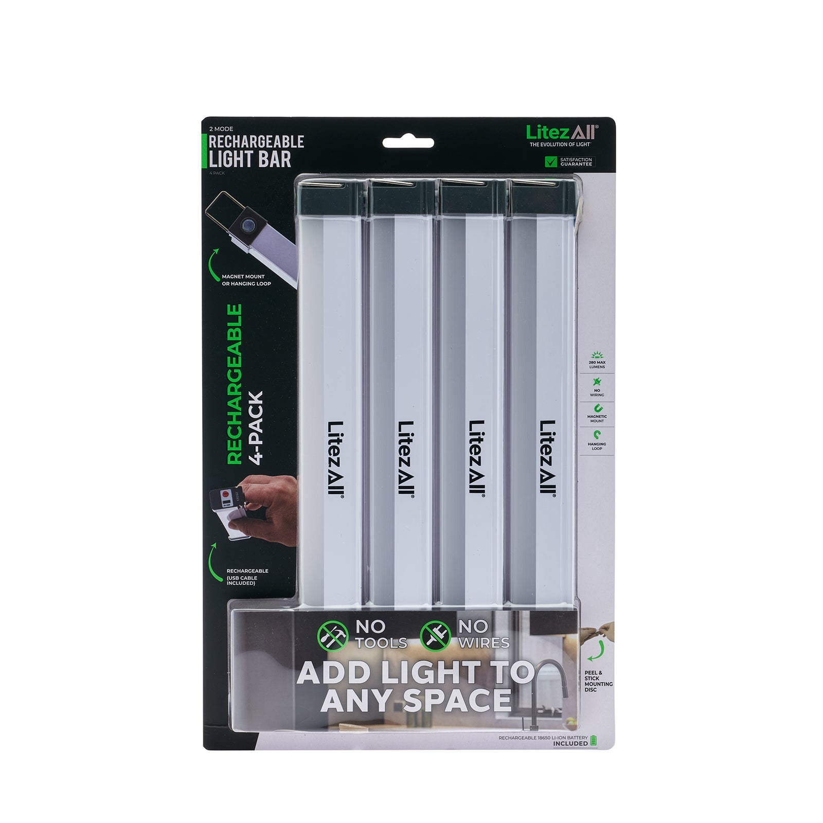 LitezAll Rechargeable Light Bar 4 Pack - LitezAll - Wireless Lighting Solutions - 16