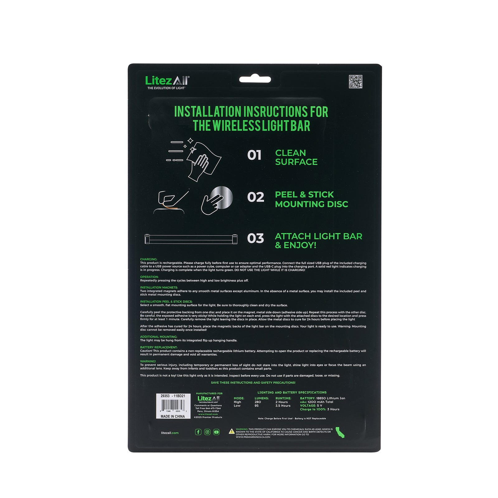 LitezAll Rechargeable Light Bar 4 Pack - LitezAll - Wireless Lighting Solutions - 20