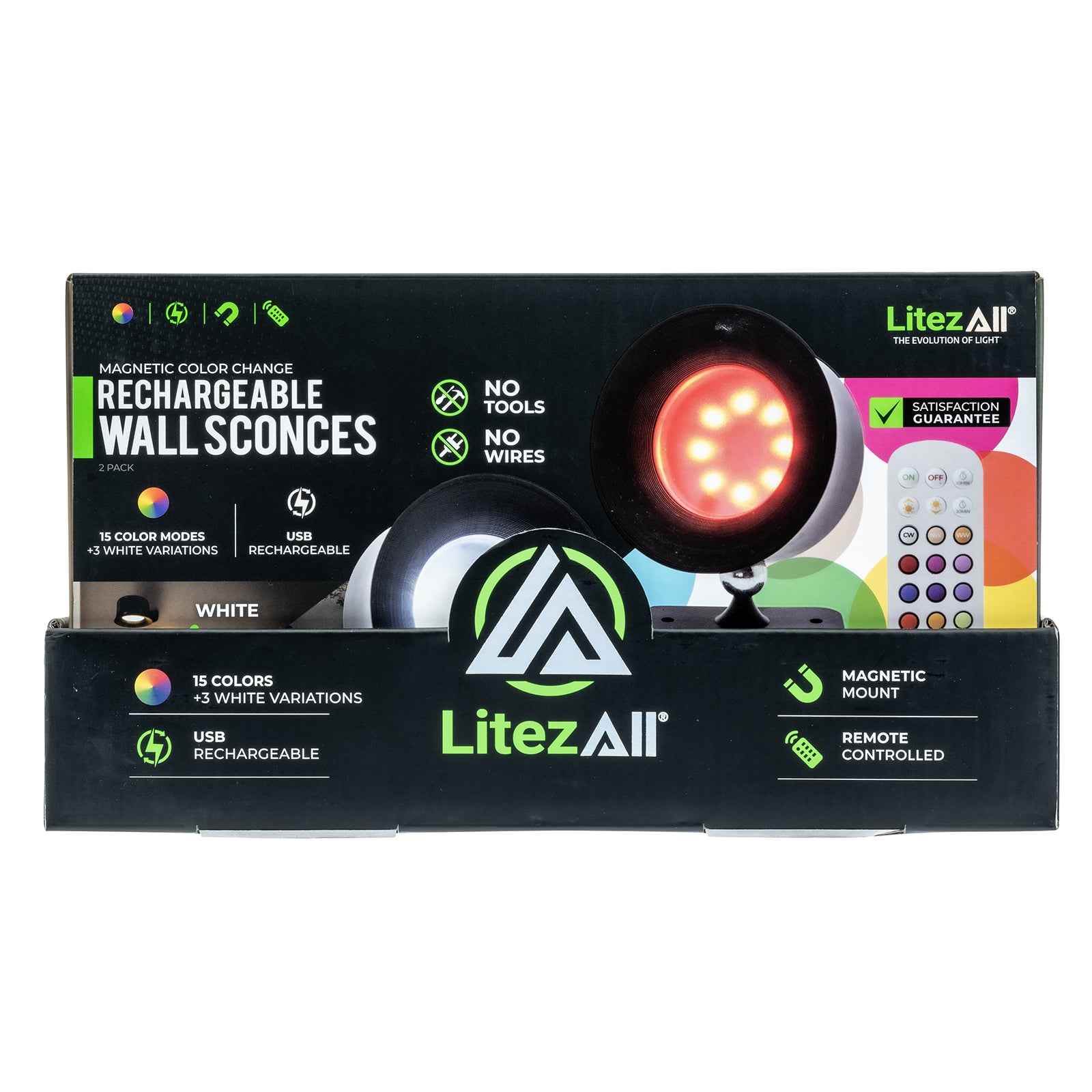 LitezAll® Rechargeable Remote Controlled Wall Sconces - LitezAll - Home Accents - 27