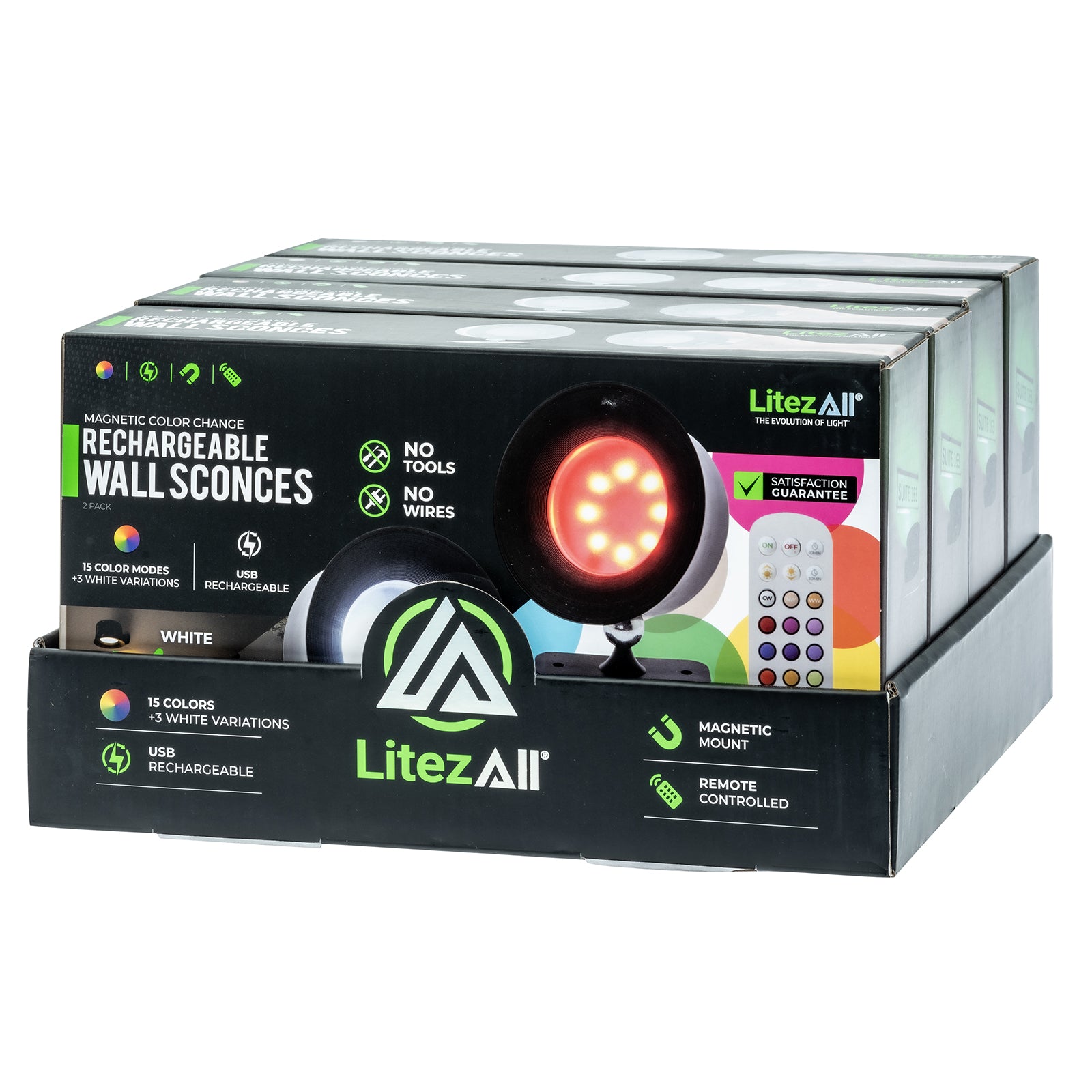 LitezAll® Rechargeable Remote Controlled Wall Sconces - LitezAll - Home Accents - 30