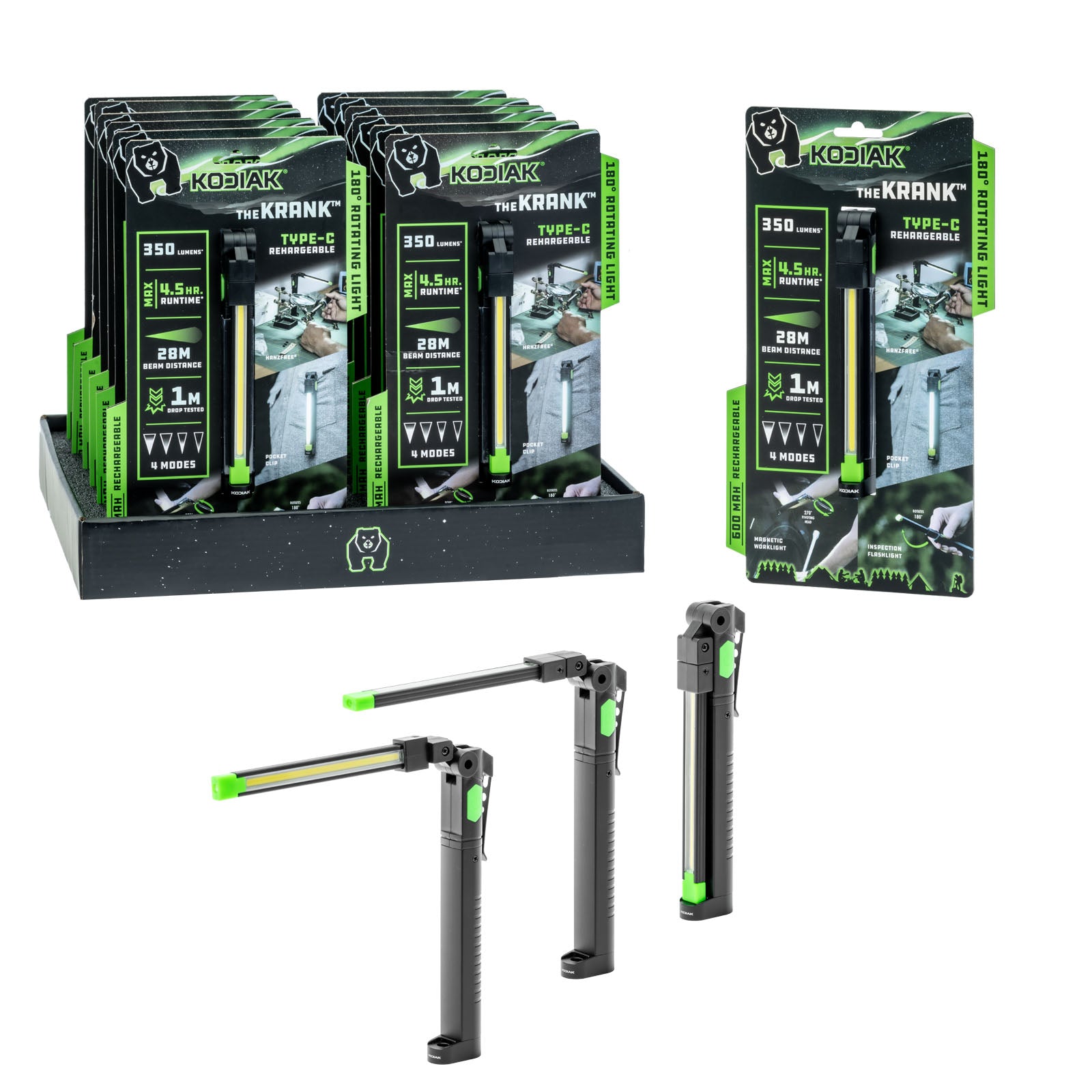 Kodiak® The Krank Rechargeable Slim Work Light - LitezAll