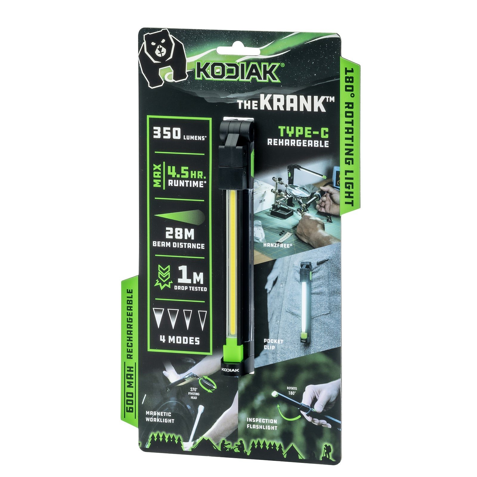 Kodiak® The Krank Rechargeable Slim Work Light - LitezAll - Work Lights - 26