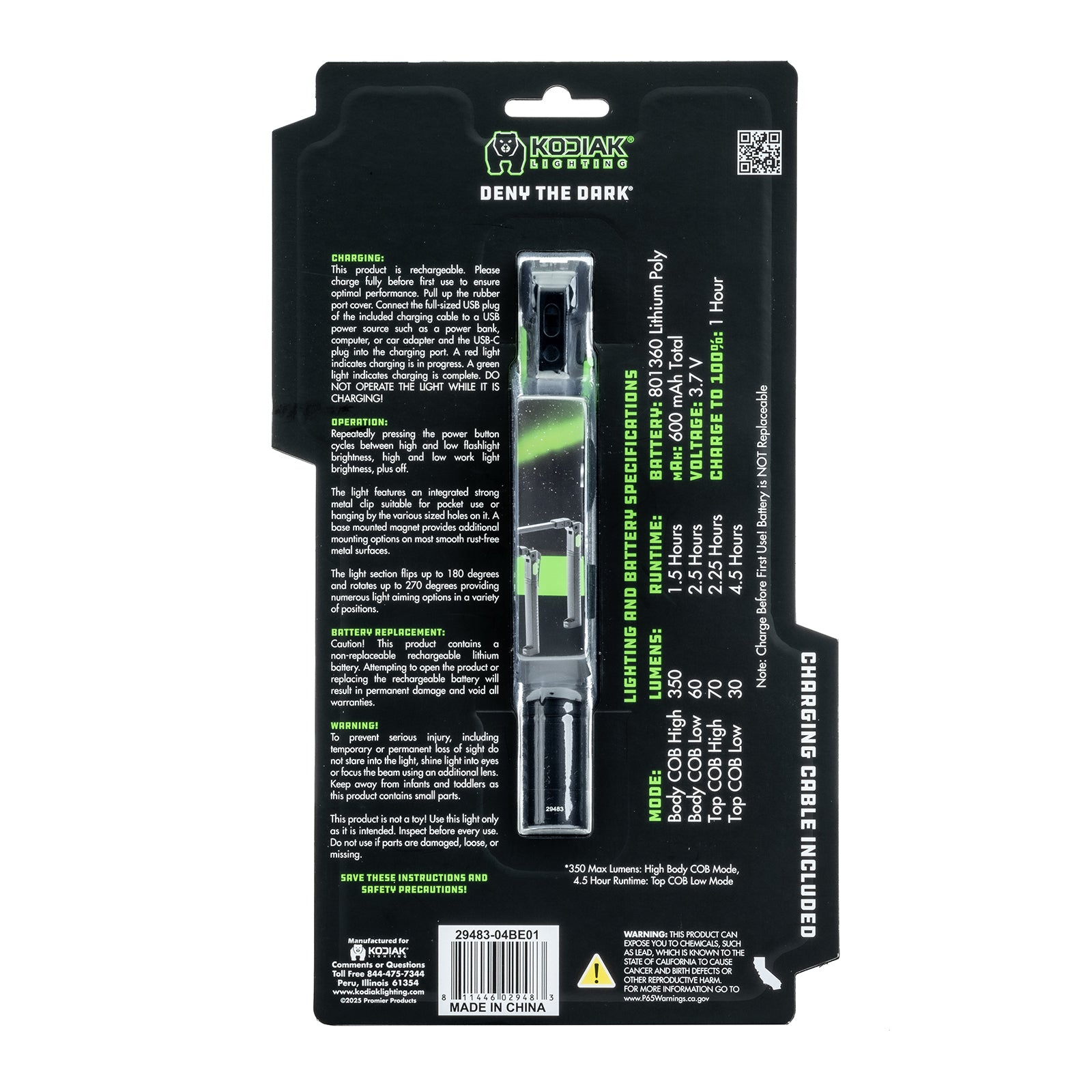 Kodiak® The Krank Rechargeable Slim Work Light - LitezAll - Work Lights - 27