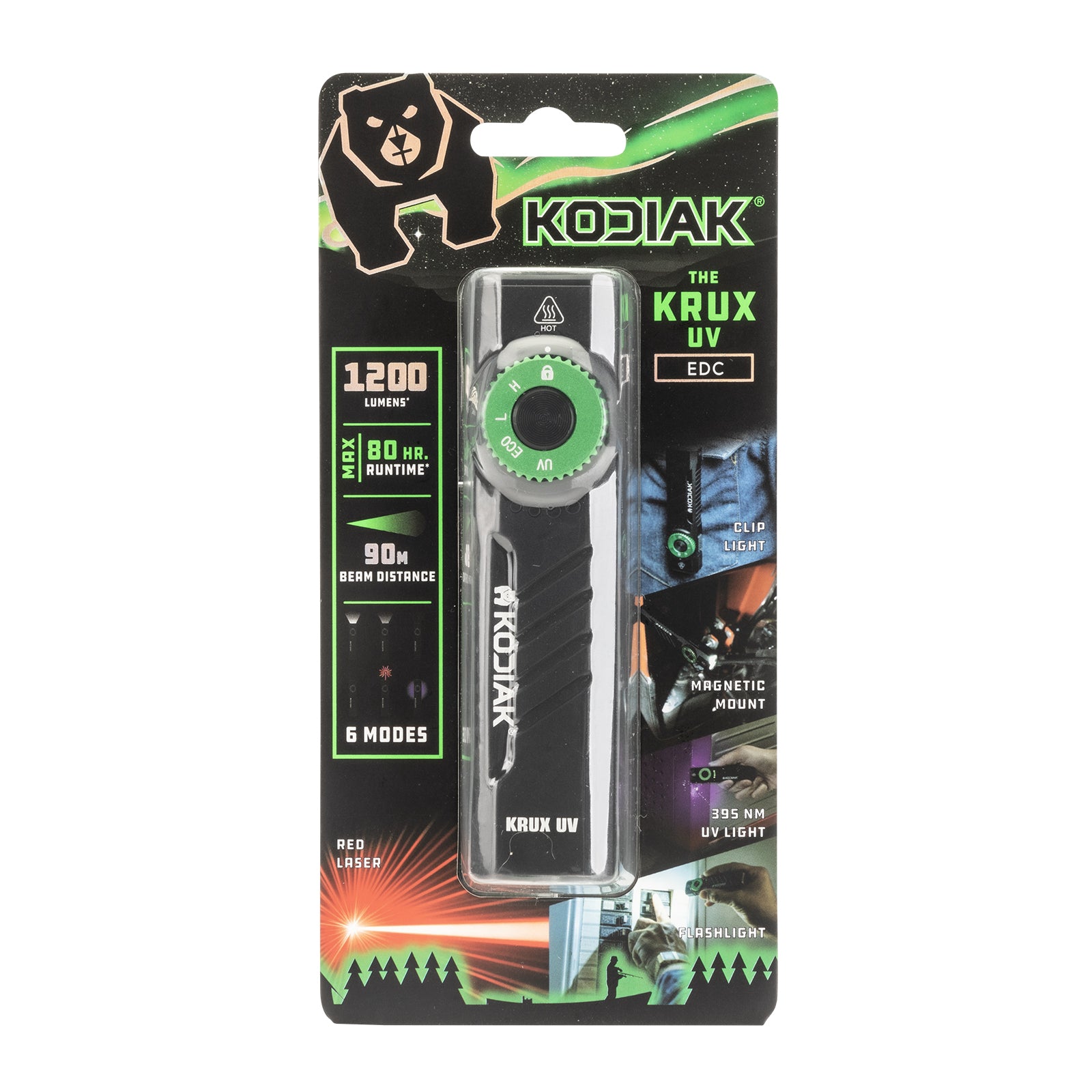 Kodiak® Krux Rechargeable Low Profile Flashlight with UV and Red Laser - LitezAll - Flashlights - 47