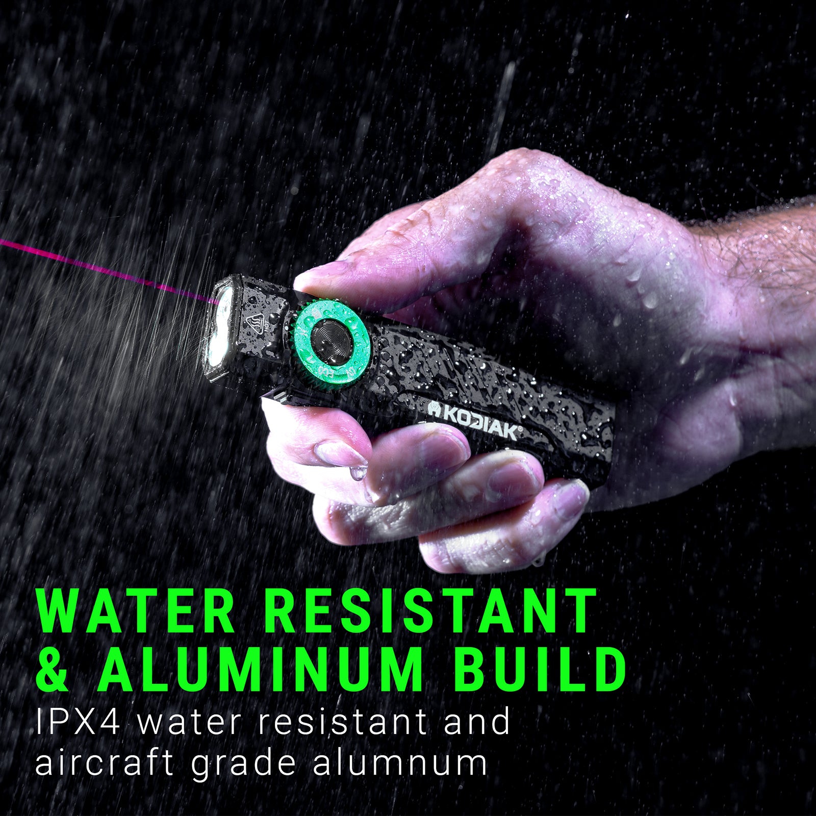 Kodiak® Krux Rechargeable Low Profile Flashlight with UV and Red Laser - LitezAll - Flashlights - 3