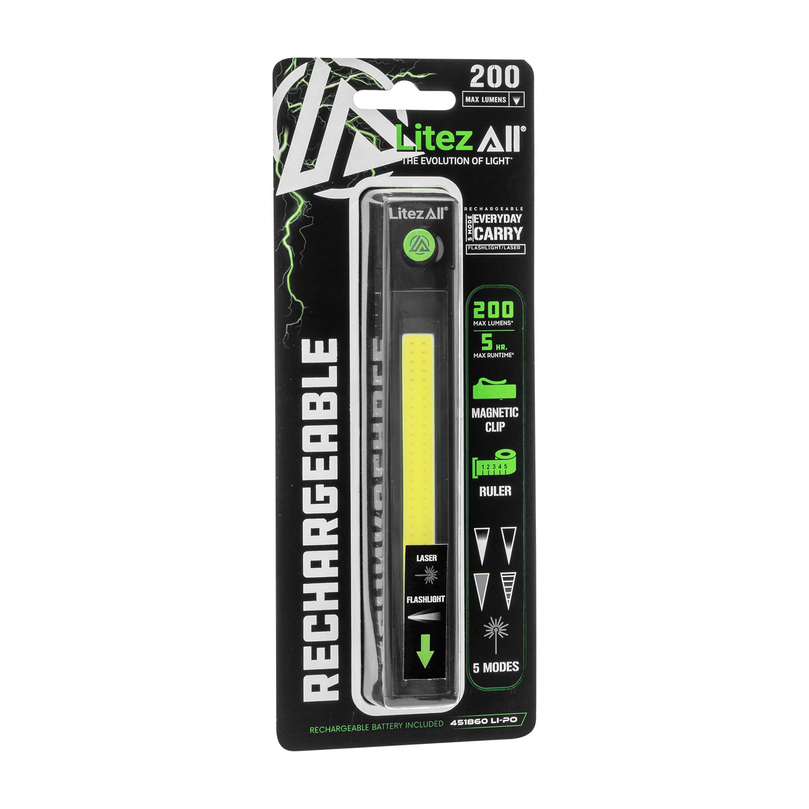 LitezAll Rechargeable Everyday Carry Pen Light with Laser Pointer - LitezAll - Pen Lights - 38