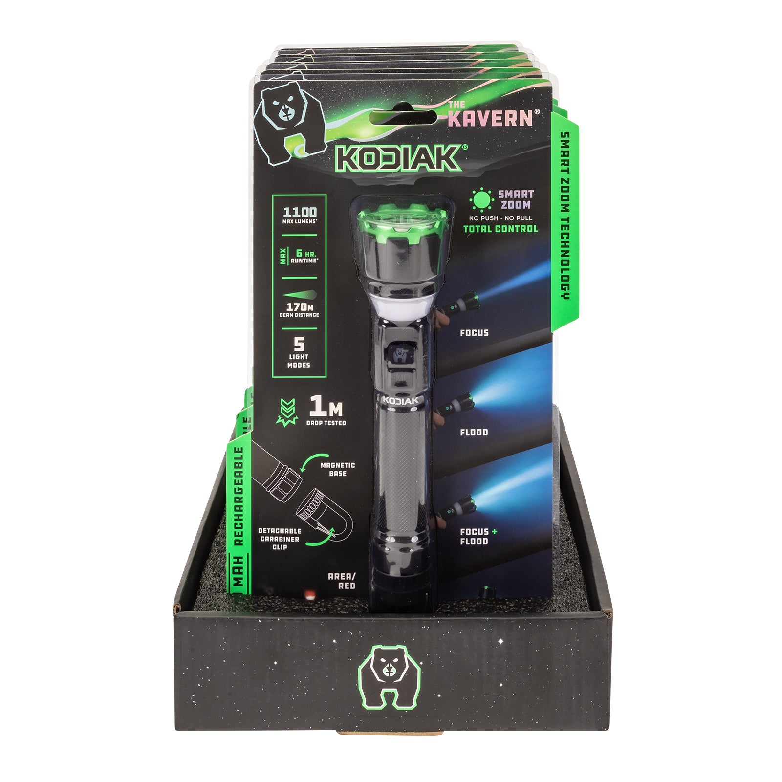 Kodiak® Kavern 1100 Lumen Smart Focus Rechargeable Flashlight - Lantern - LitezAll - Tactical Flashlights - 32