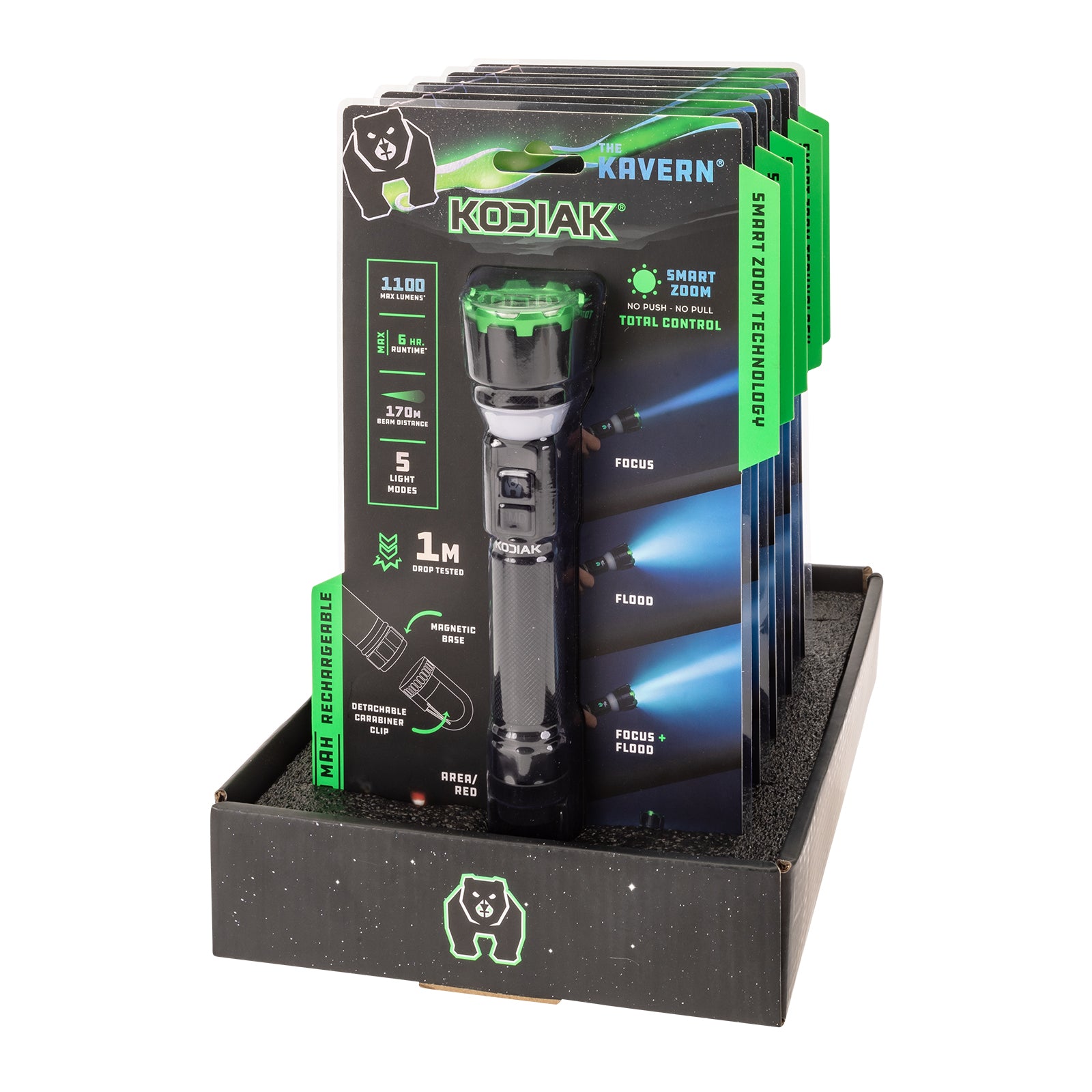 Kodiak® Kavern 1100 Lumen Smart Focus Rechargeable Flashlight - Lantern - LitezAll - Tactical Flashlights - 34