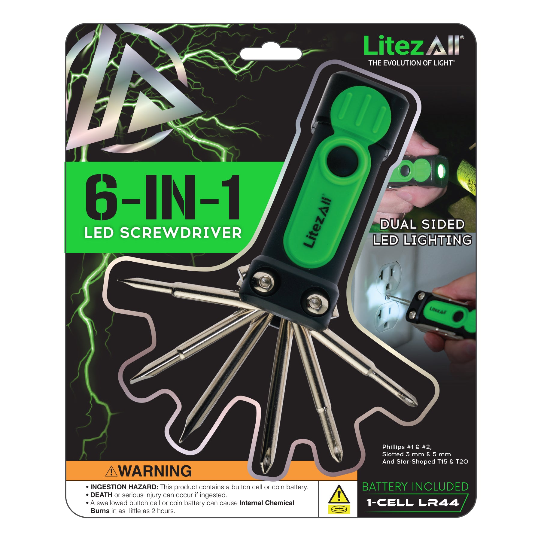 LitezAll® 6 in 1 LED Screwdriver
